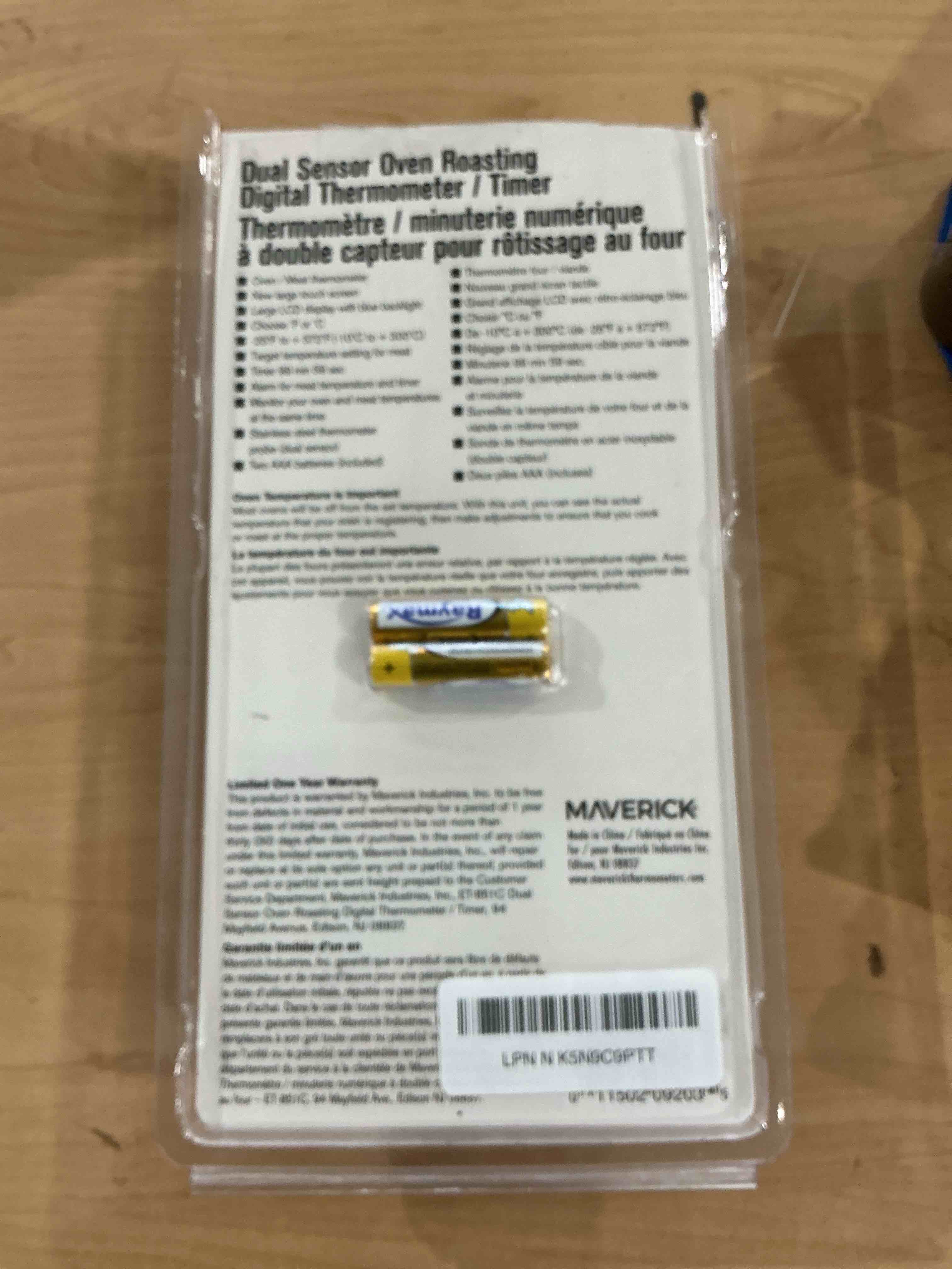 Condition photo showing Good Condition for Maverick ET-851 Dual Sensor Oven Meat Thermometer | Touch Screen Digital Cooking Grilling Smoker BBQ Meat Probe Thermometer Timer