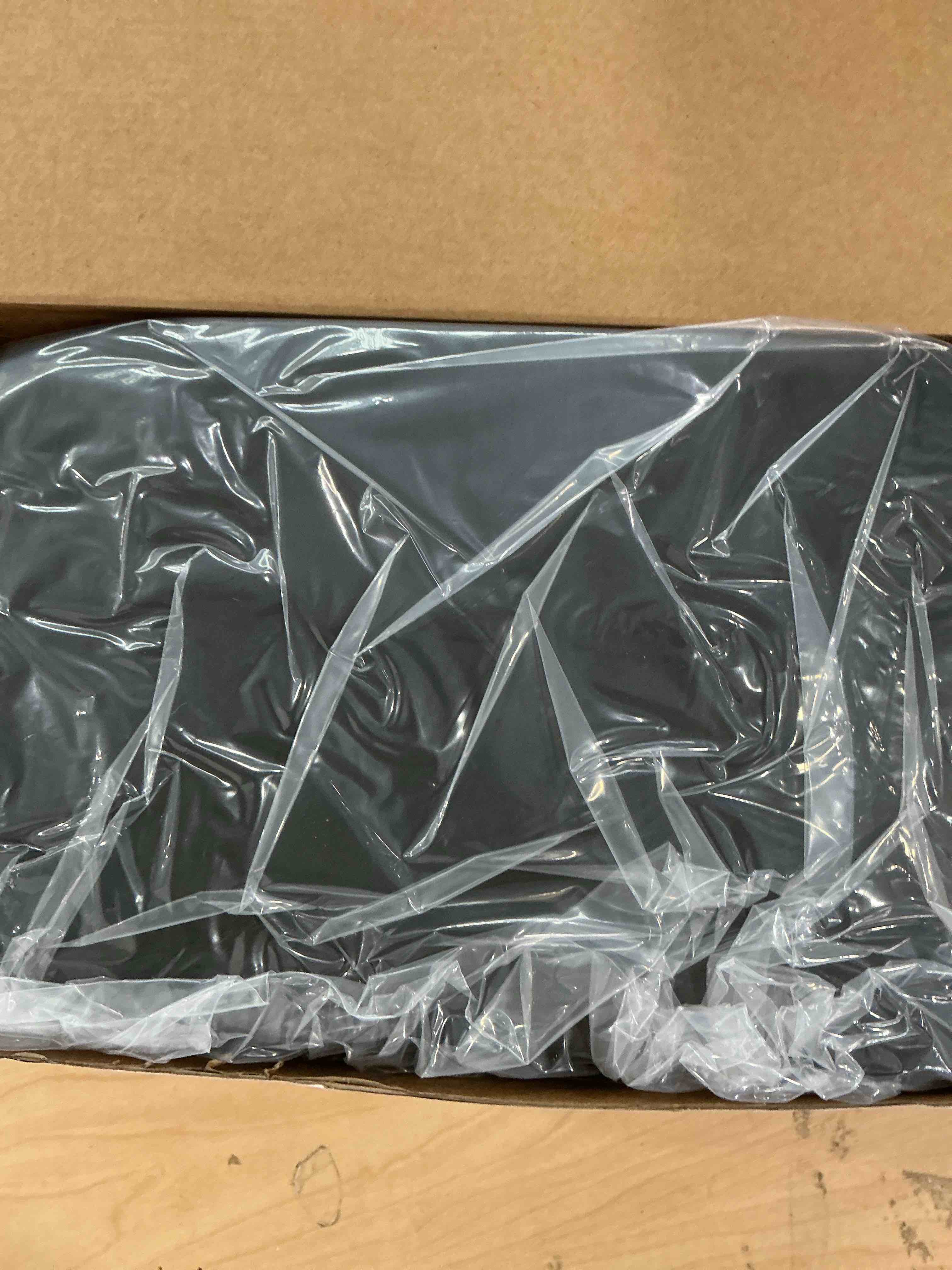 Condition photo showing New/Like New for windyun 10 pack garment bags for dance costumes kids 40 inch clothing bags hanging clothes with 3 clear zipper pocket waterproof garment cover for dance competition, travel, closet storage(black)