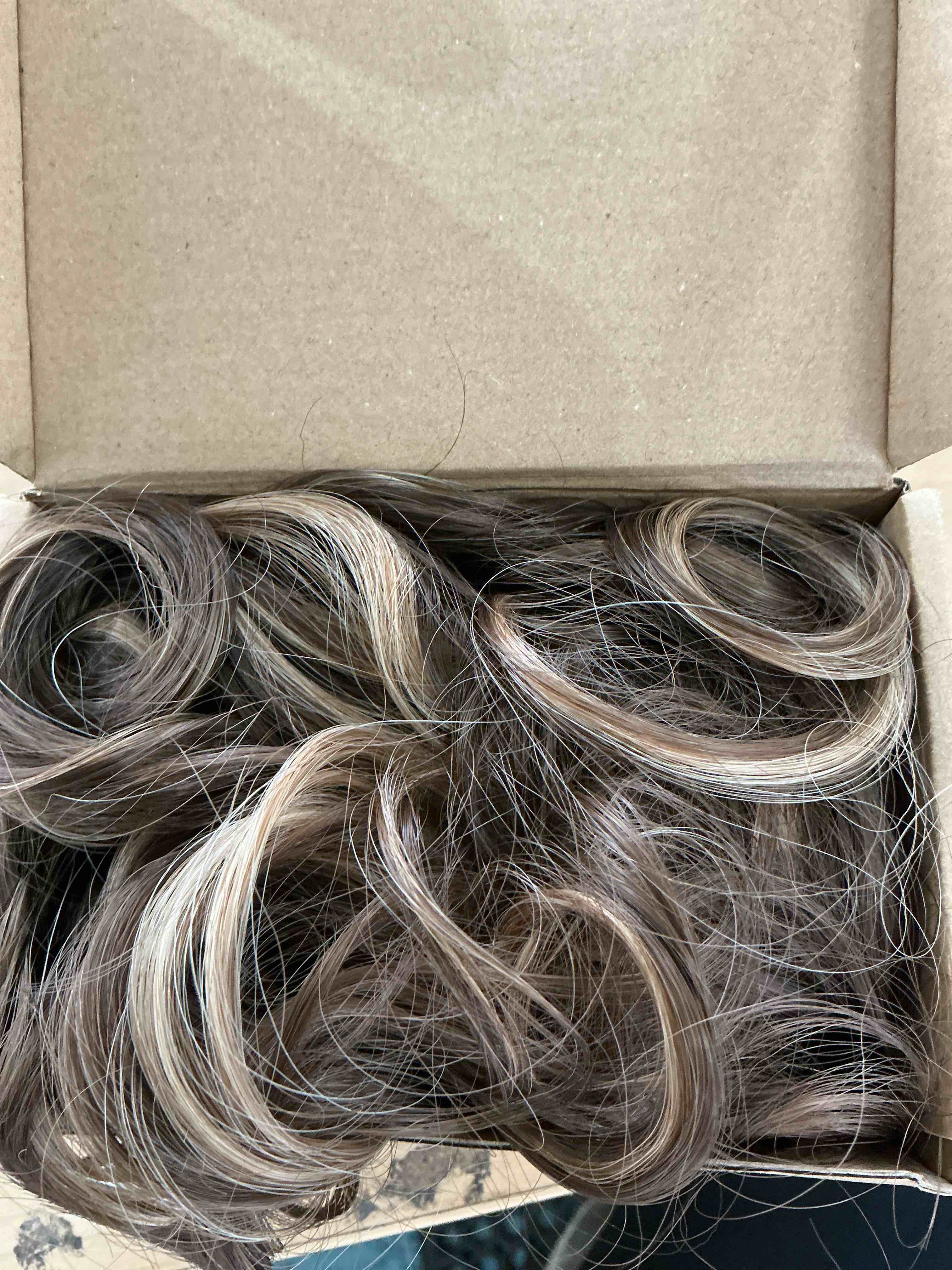Condition photo showing Good Condition for reecho 12" ponytail extension, classic loose curly wavy claw clip pony tails hair extensions hairpieces for women - chocolate brown with highlights