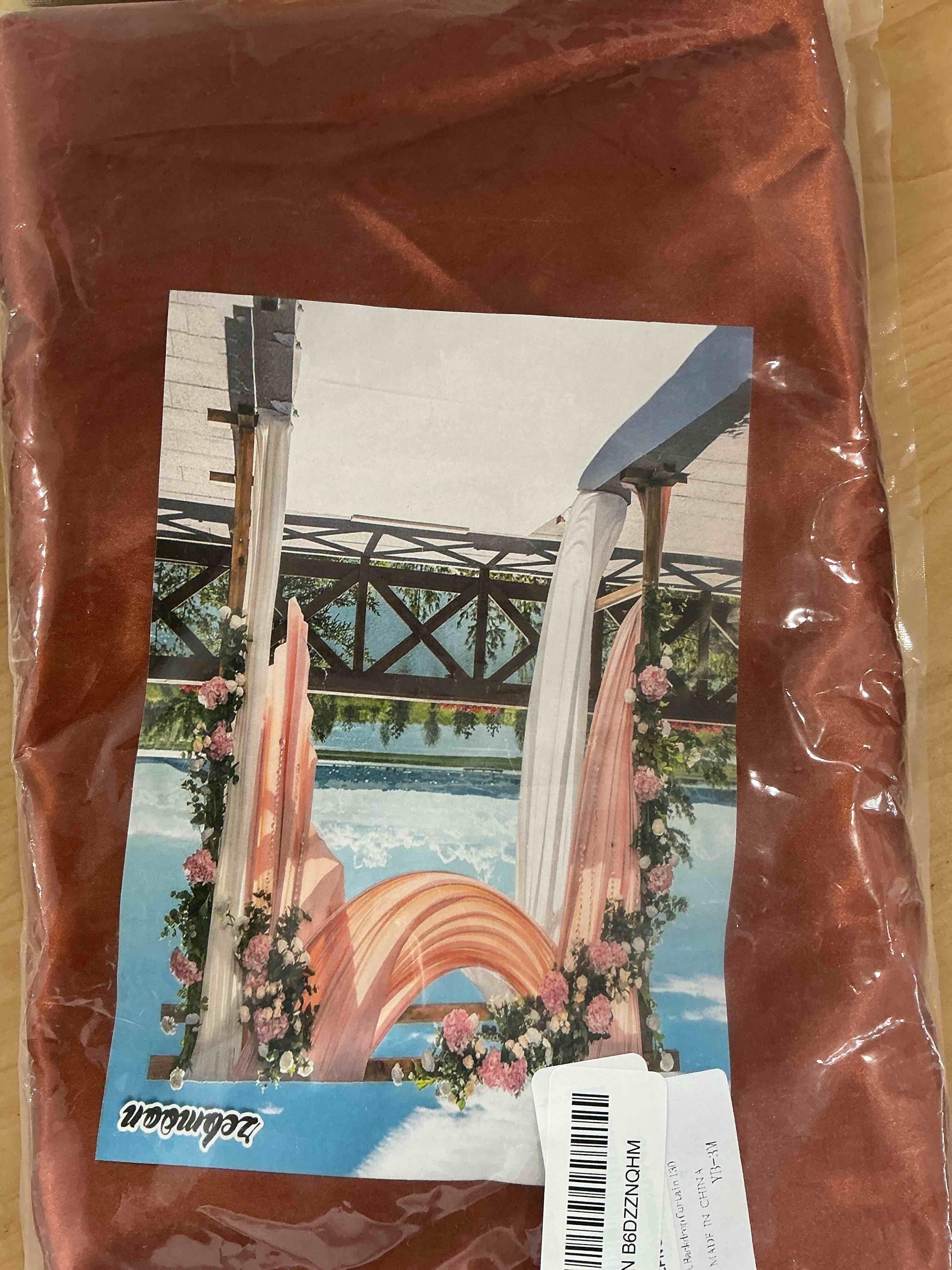 Condition photo showing New/Like New for 10 x 10 feet bronze backdrop curtain for partie, background curtains for photoshoot, birthday, wedding, halloween, thanksgiving, christmas, new year party decorations 5ft x 10ft, 2 panels