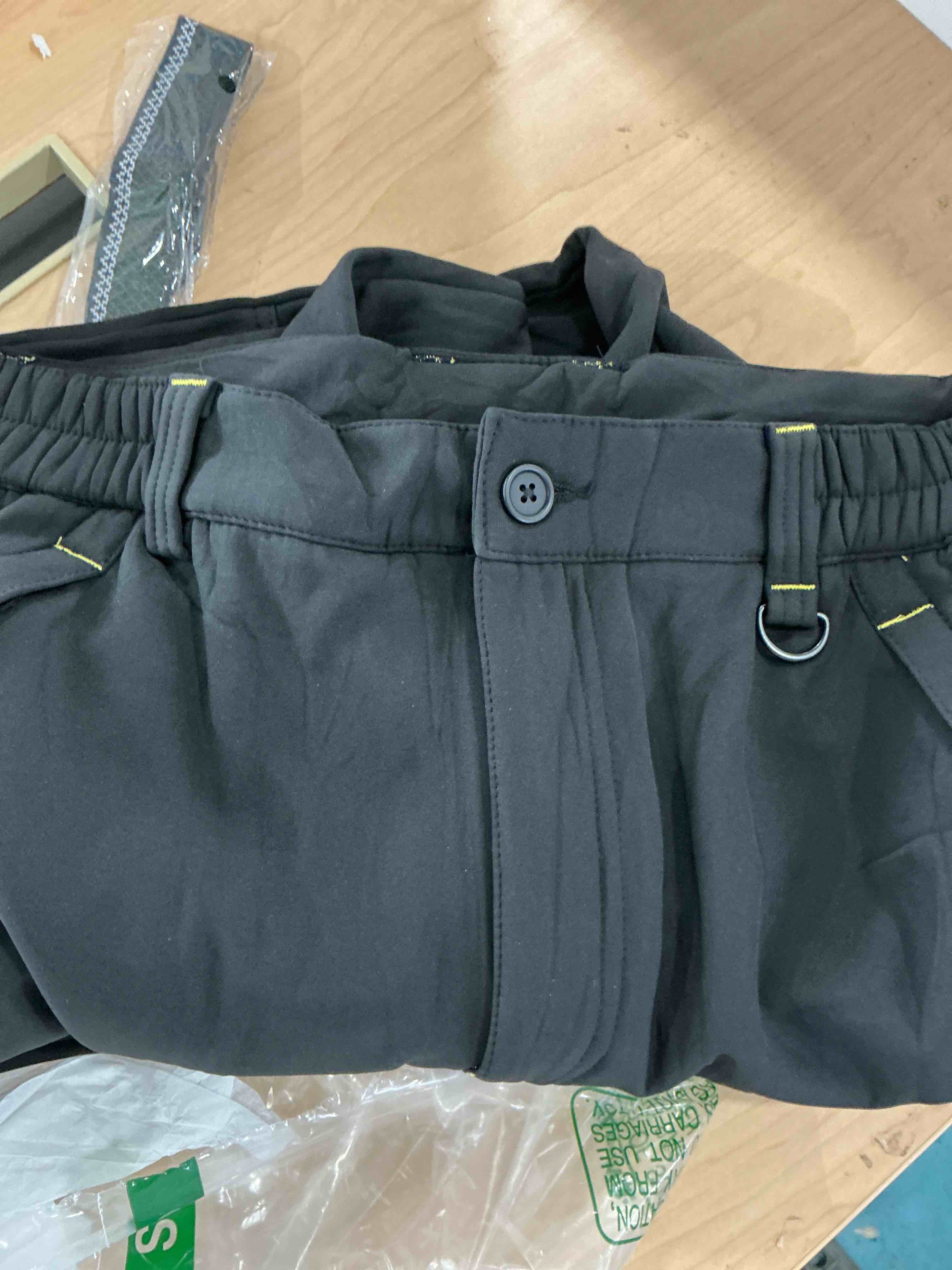 Condition photo showing New/Like New for toomett men's hiking snow pants skiing winter insulated fleece lined outdoor water repellent camping,walking,fishing black 32