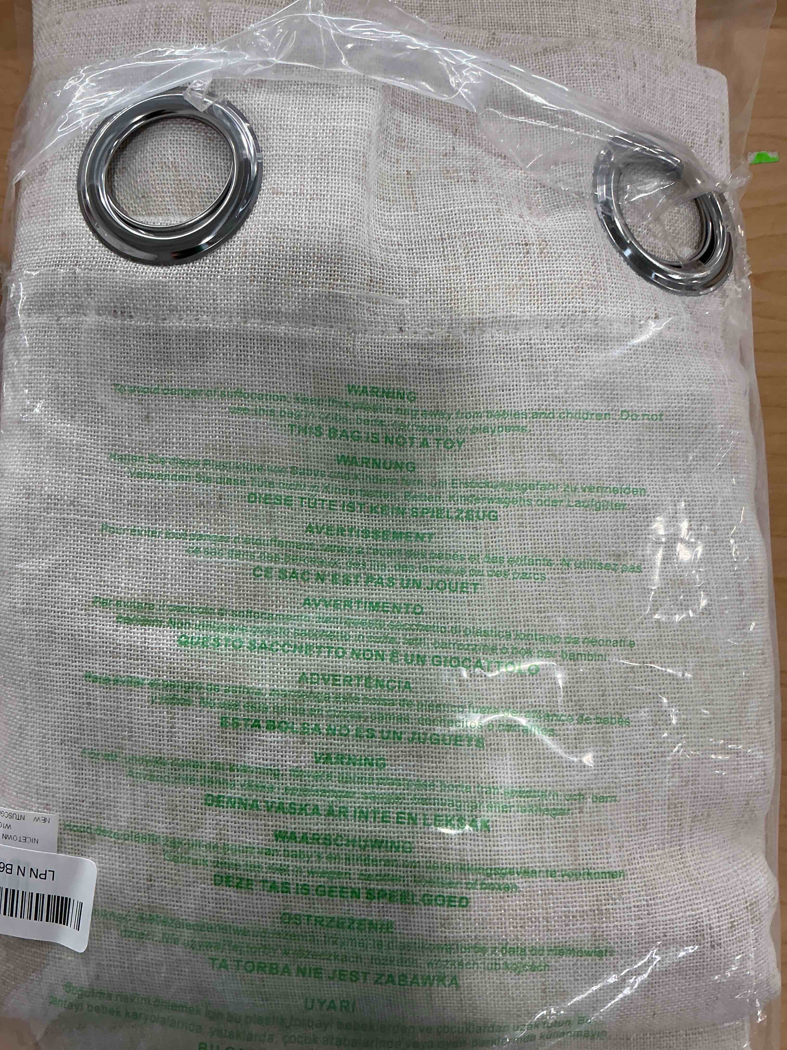Condition photo showing New/Like New for nicetown flax linen curtains for sliding glass door, w100 inch grommet linen blend semi sheer privacy window treatment with light through room divider for french door/doorway, w100 x l96, 1 panel 100"w x 96"l (pack of 1) linen flax sheer