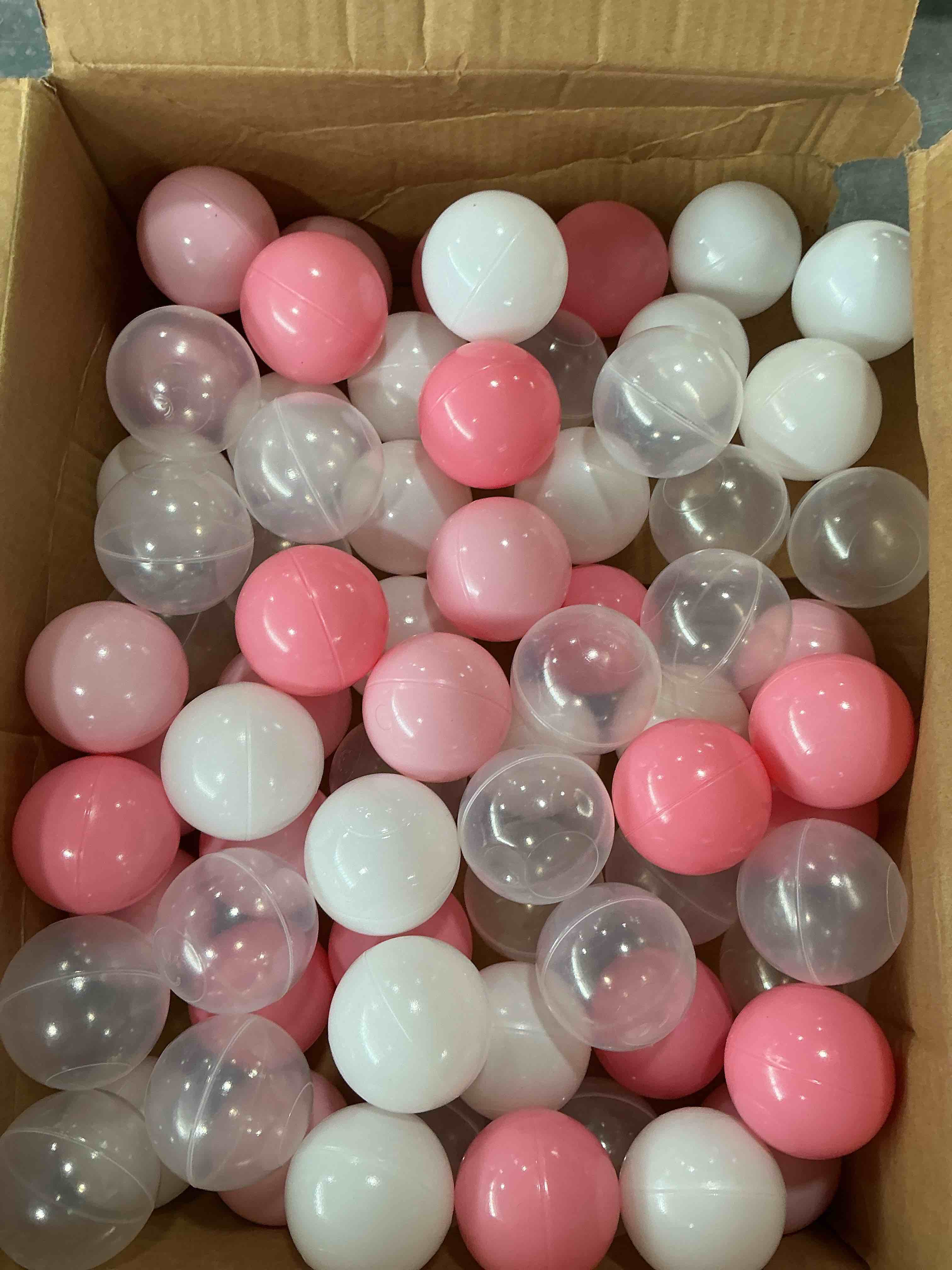 Condition photo showing Good Condition for gogoso ball pit balls for toddler, baby plastic playballs kids soft pastel pelotas non-toxic bpa-free 2pink+white+clear 100 balls a 2pink+white+clear 100 balls