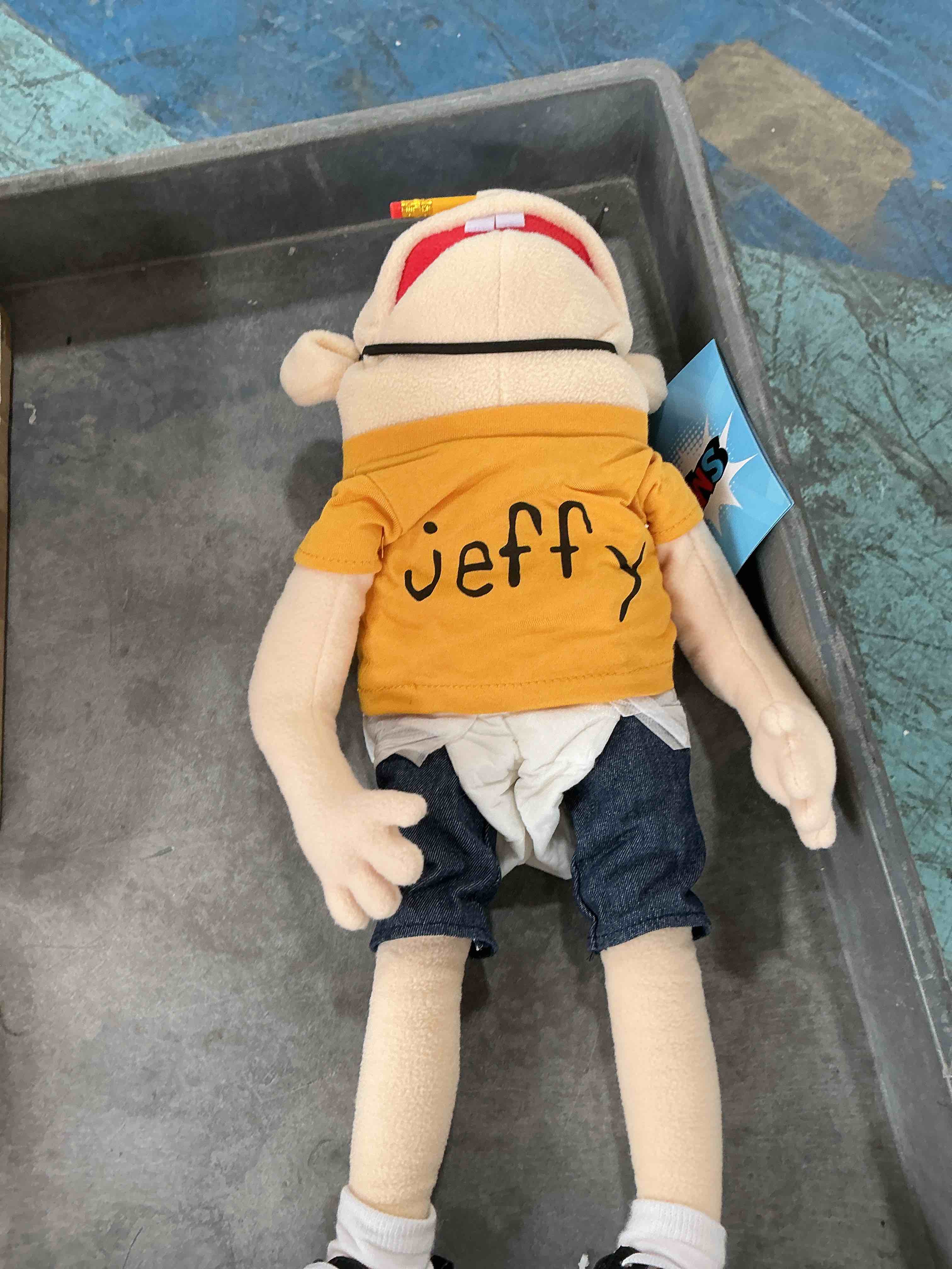 Condition photo showing New/Like New for official sml merch puppet - jeffy