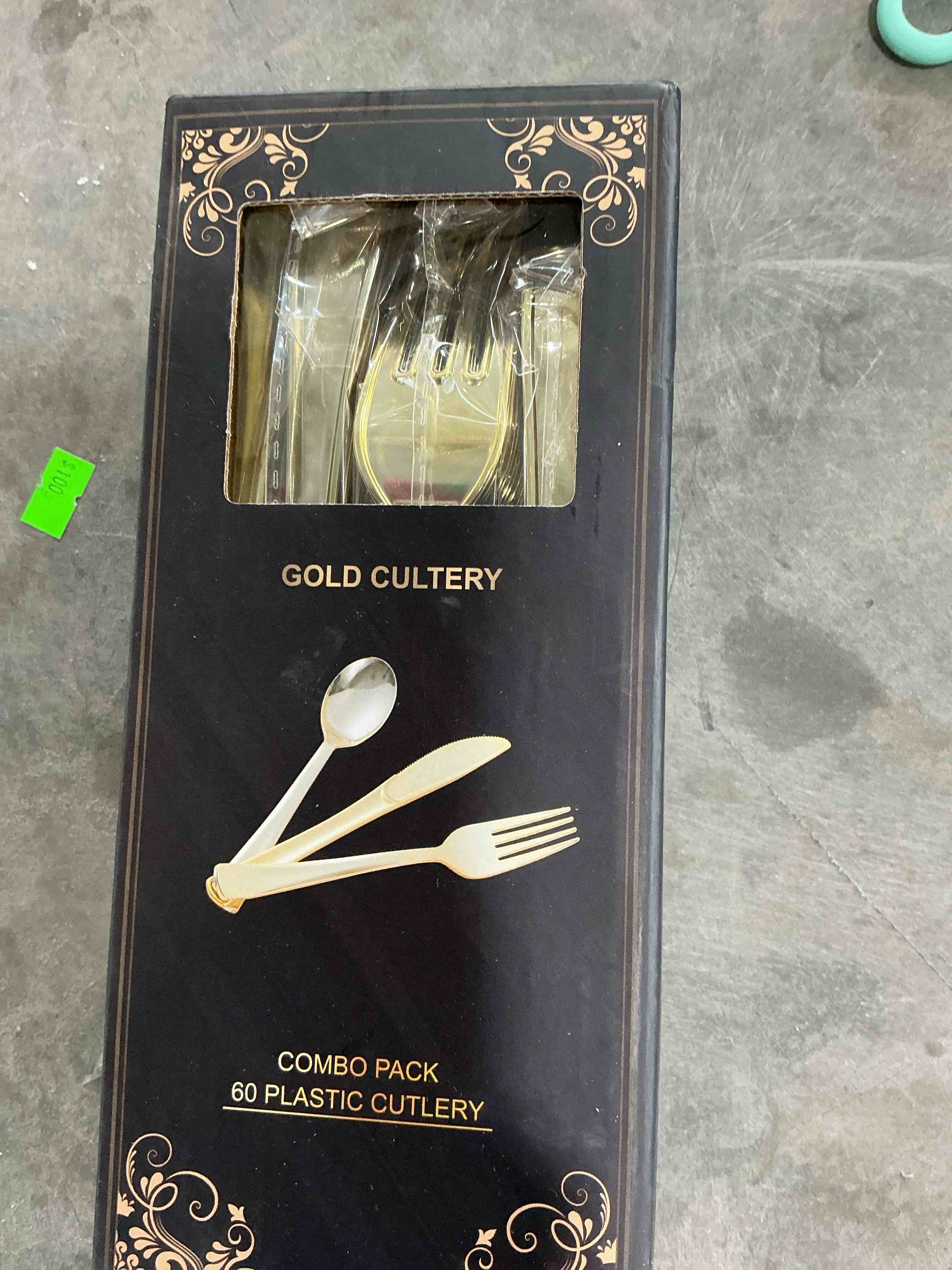 Condition photo showing New/Like New for n9r 60pcs gold plastic silverware - gold plastic cutlery set disposable flatware dinnerware -30 forks, 15 spoons, 15 knives for party, thanksgiving, christmas gold-60pcs