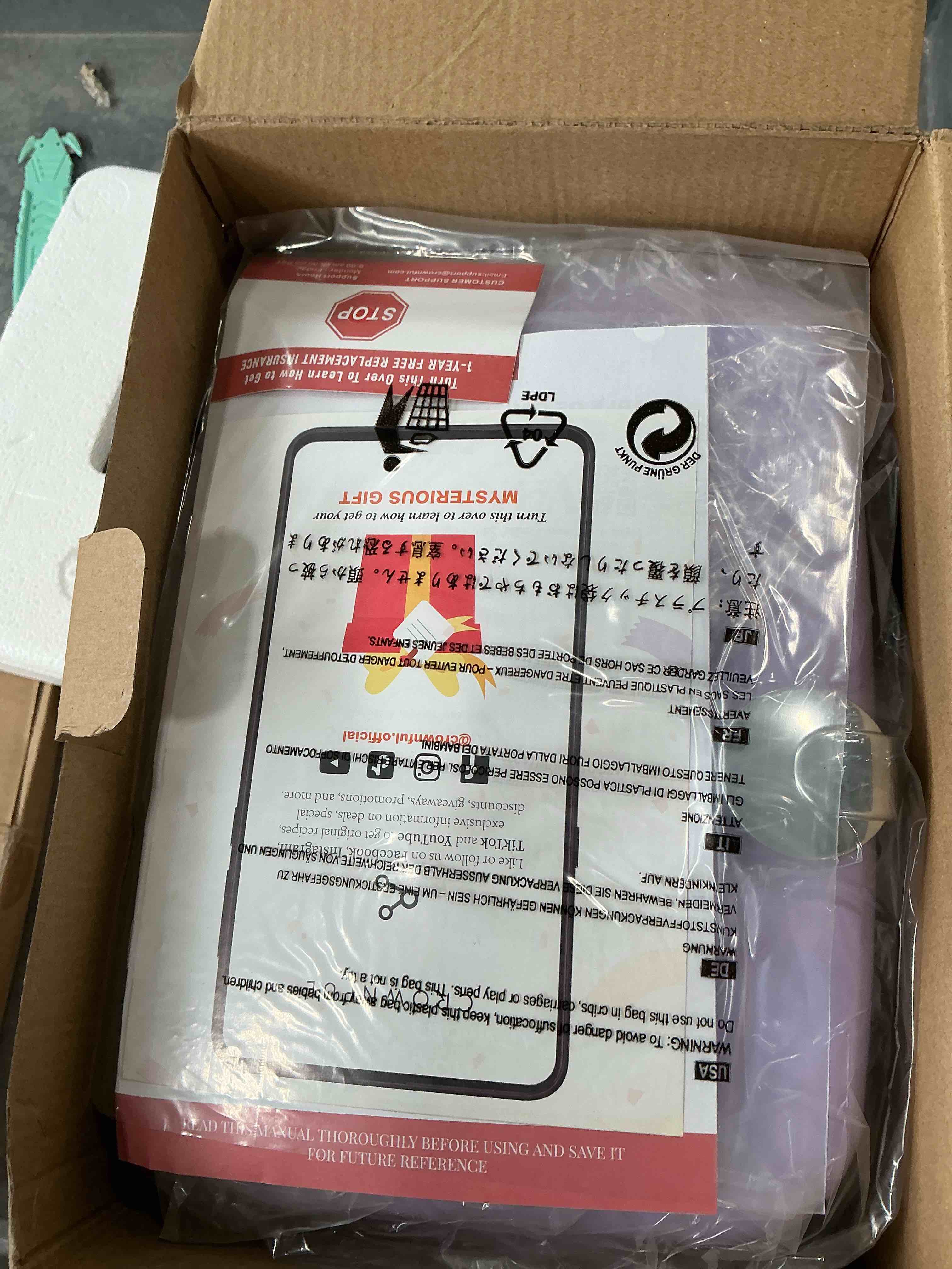 Condition photo showing Good Condition for crownful mini fridge, 4 liter/6 can portable cooler and warmer personal refrigerator for skin care, cosmetics, beverage, food,great for bedroom, office, car, dorm(purple)