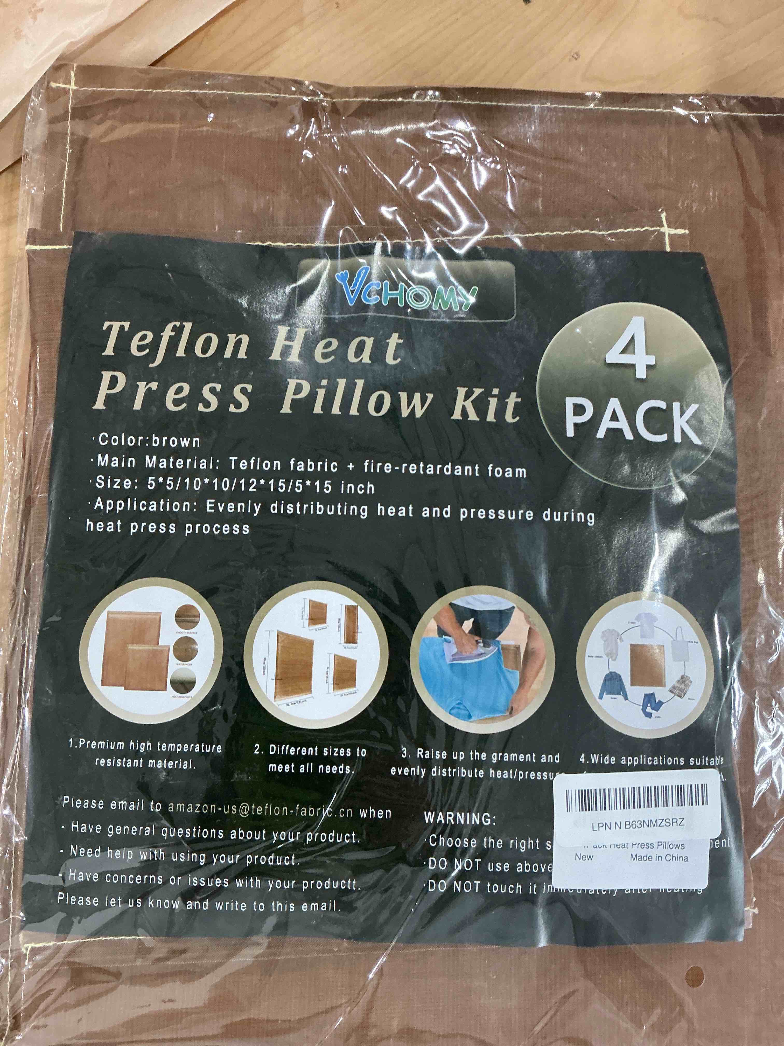 Condition photo showing New/Like New for 4 pack heat press pillow mat bundle - 4 size teflon heat pressing transfer pillows,for heat press sublimation projects