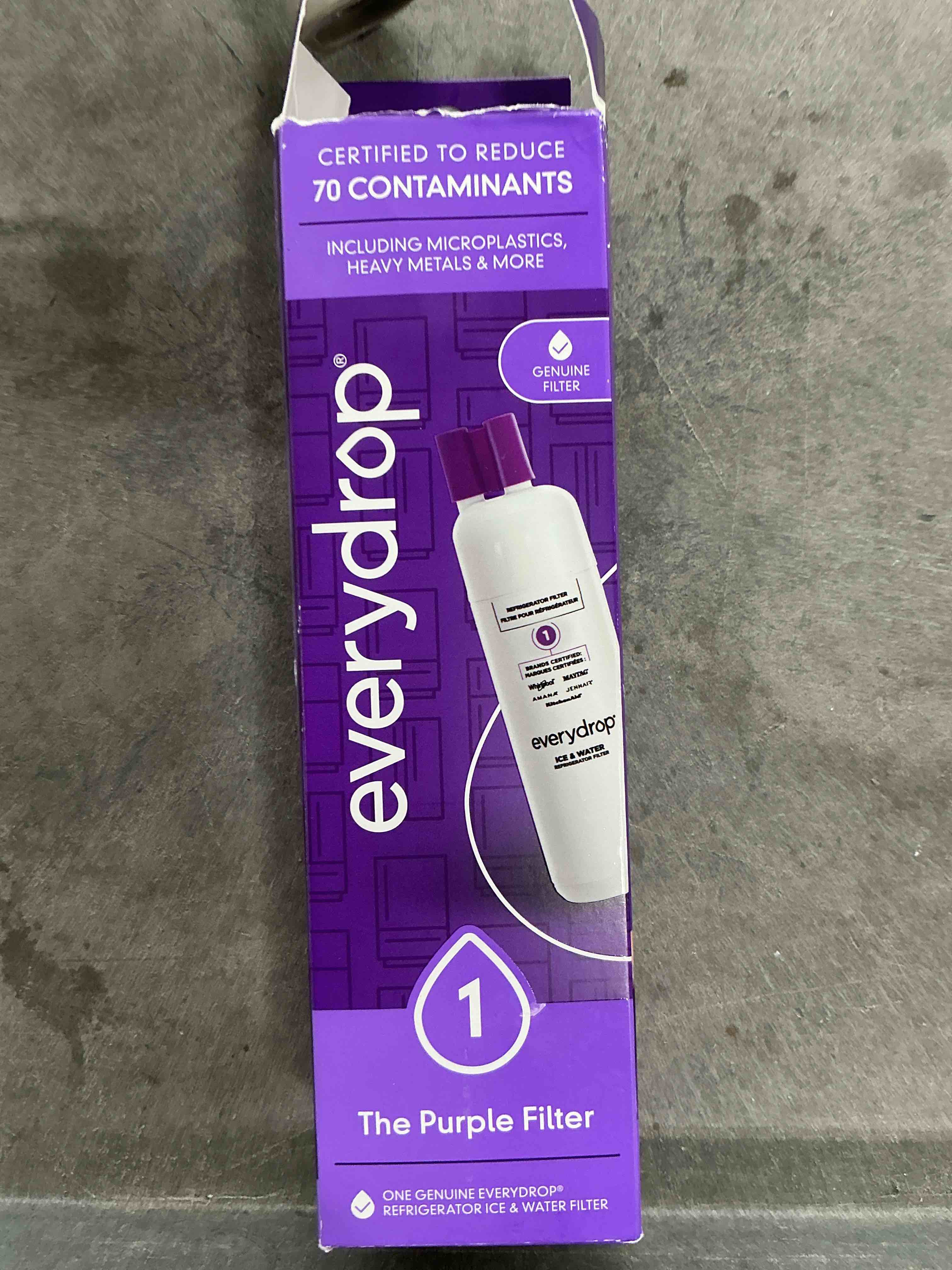 Condition photo showing Good Condition for everydrop by whirlpool ice and water refrigerator filter 1, edr1rxd1, single-pack , purple 1 count (pack of 1)