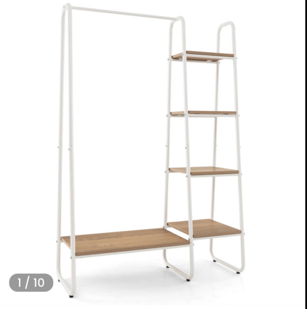 Condition photo showing Good Condition for clothes rack free standing storage shelves