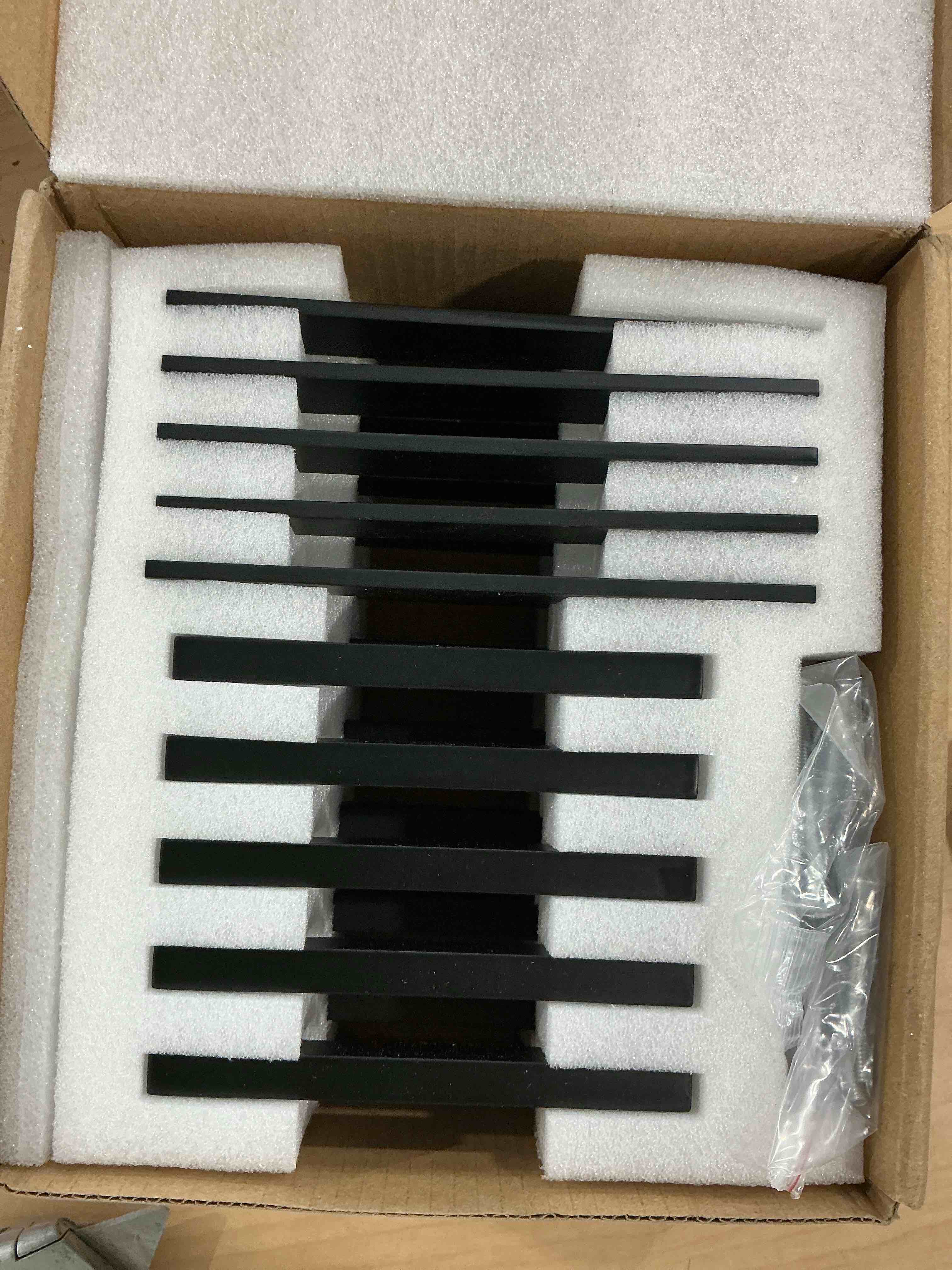 Condition photo showing Good Condition for tunny 10 pack square solid cabinet handles-3.8"/96mm screw spacing matte black furniture hardware handles for kitchen cabinets bedroom dresser wardrobe cabinet pulls 3.8"(96mm)hole center-10pcs contain backplate matte black
