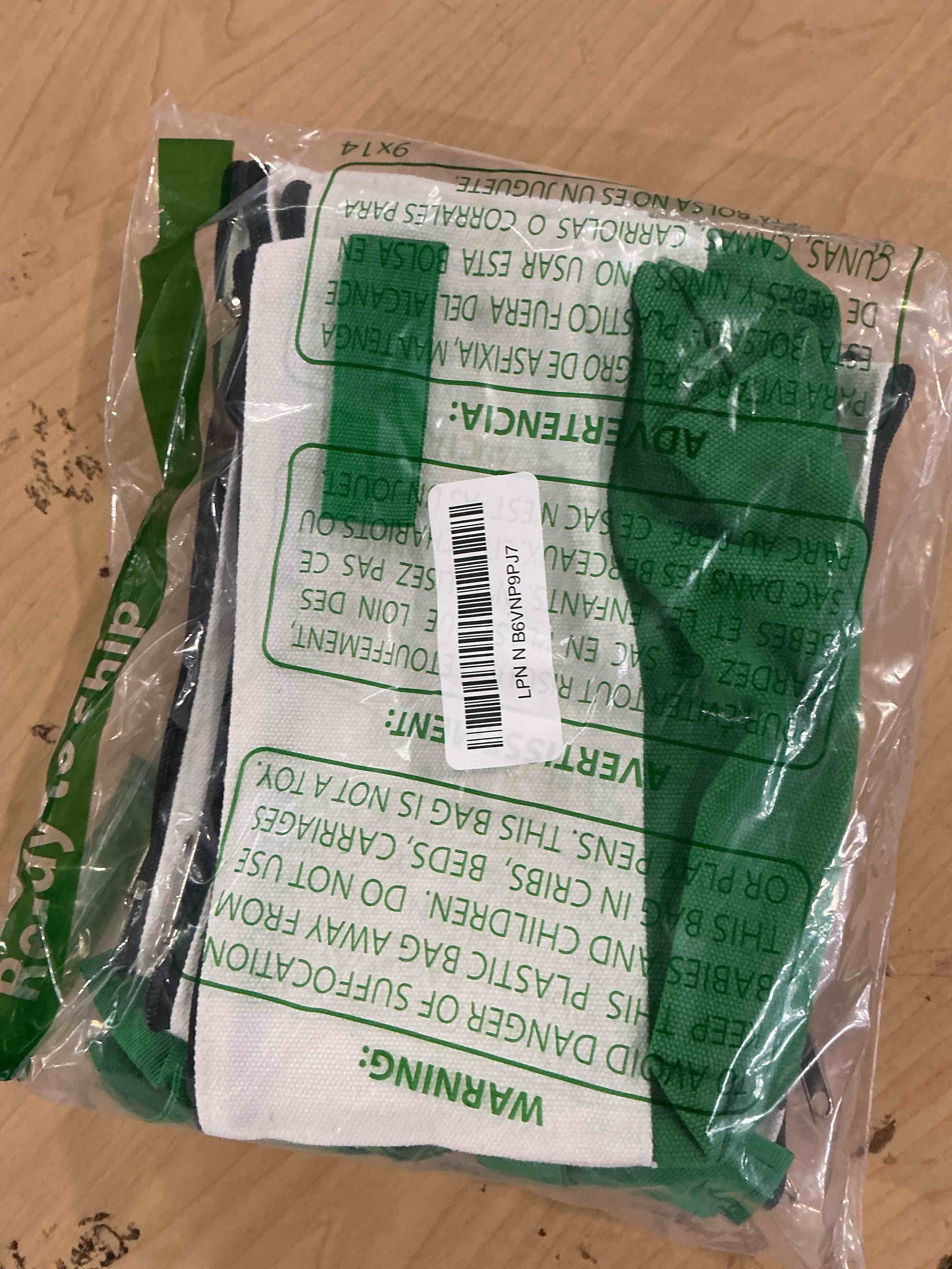 Condition photo showing New/Like New for 10 pieces cotton canvas makeup bag with bottom and strap, multi-purpose cosmetic bag with zipper travel toiletry pouch, blank diy craft bag (white&green, xs) white&green xs