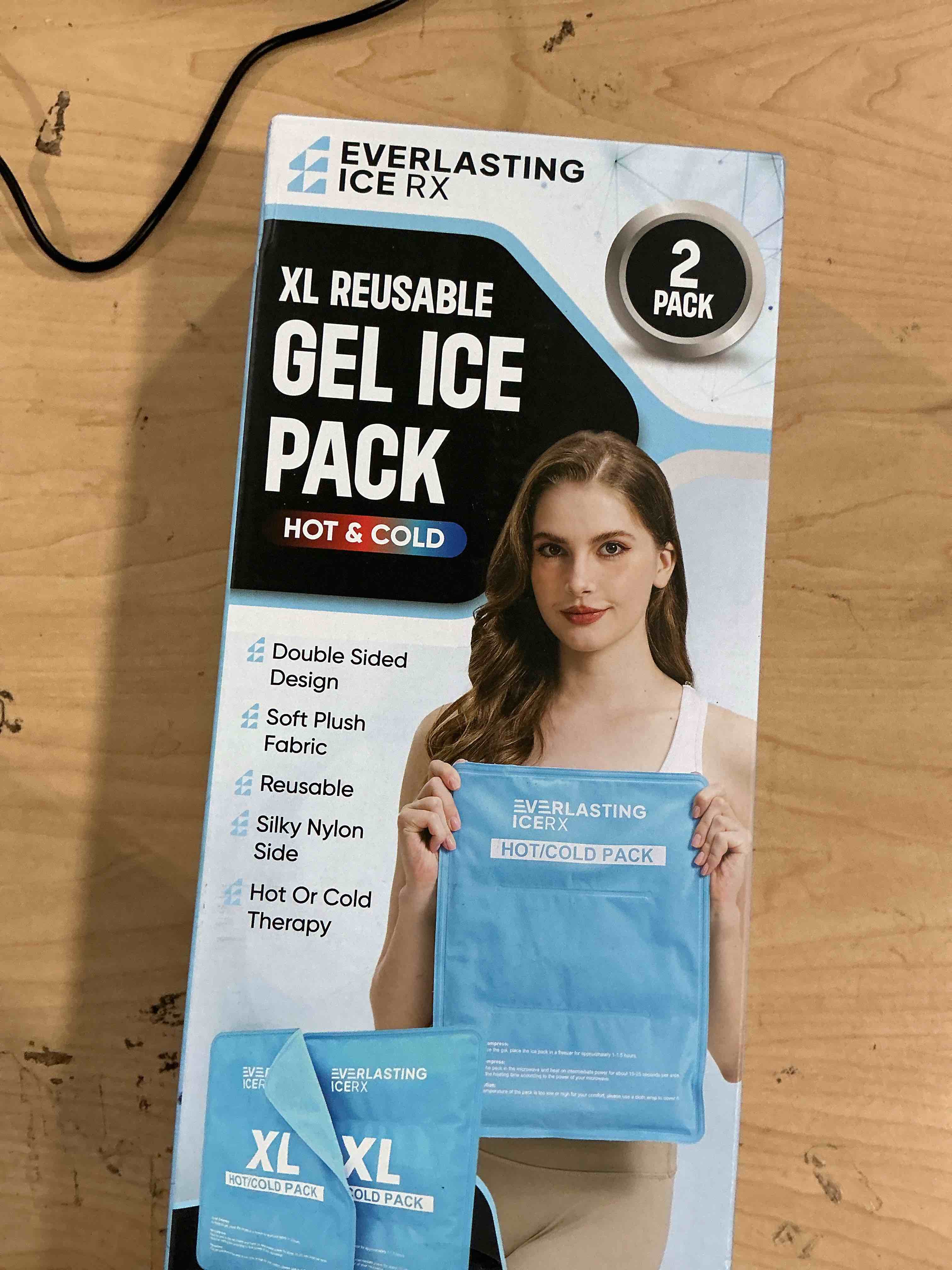 Condition photo showing New/Like New for reusable ice pack for injuries | 11" x 14.5" - 2 pack xl | hot & cold pack | large ice pack for back pain relief, soft ice packs reusable, flexible when frozen