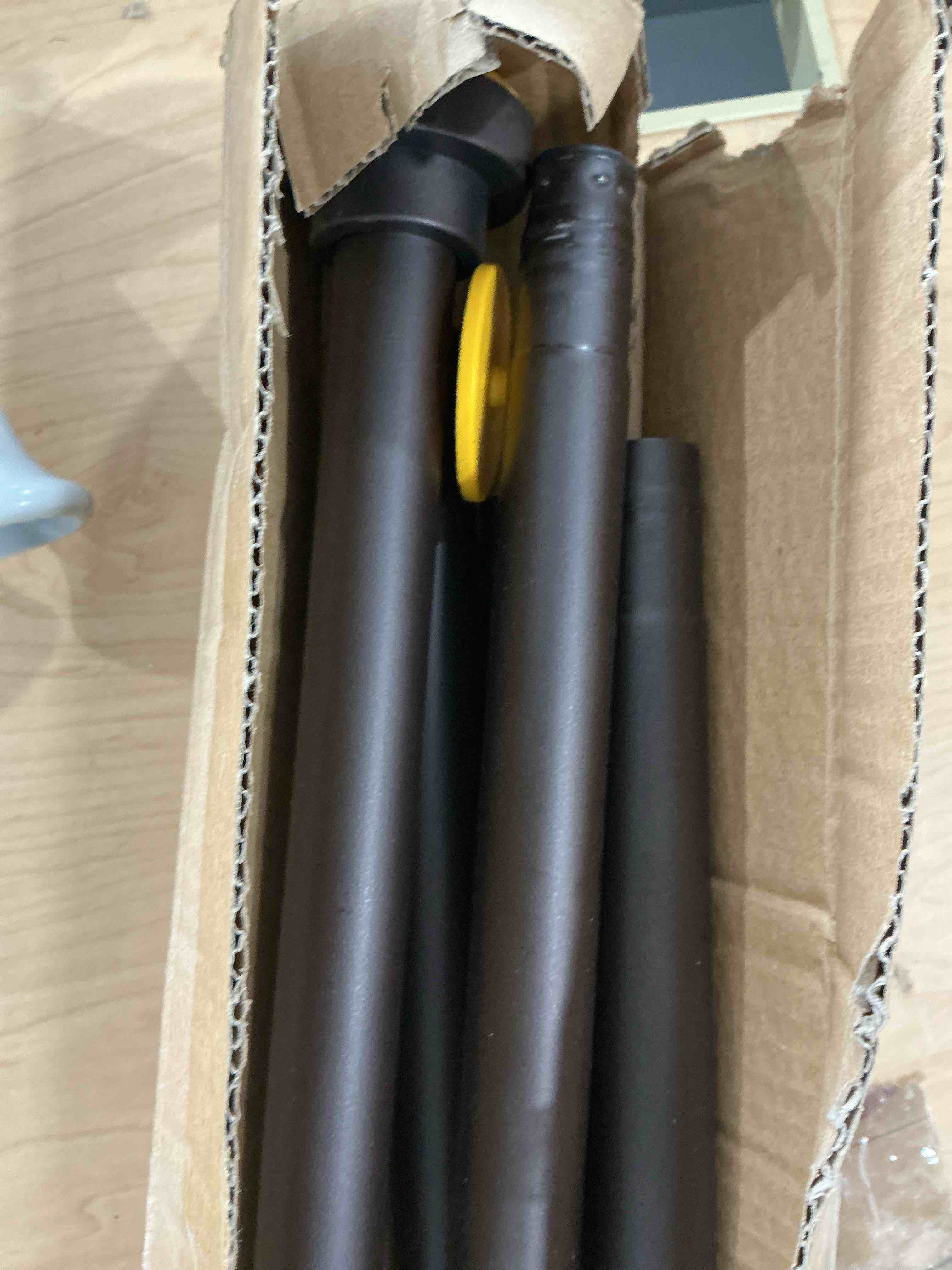 Condition photo showing Good Condition for brown shower curtain rod adjustable 43-78 inch, 1"diameter spring tension curtain rod no drill, anti-rust non-slip shower rod for bathroom tension rod brown 43"- 78"