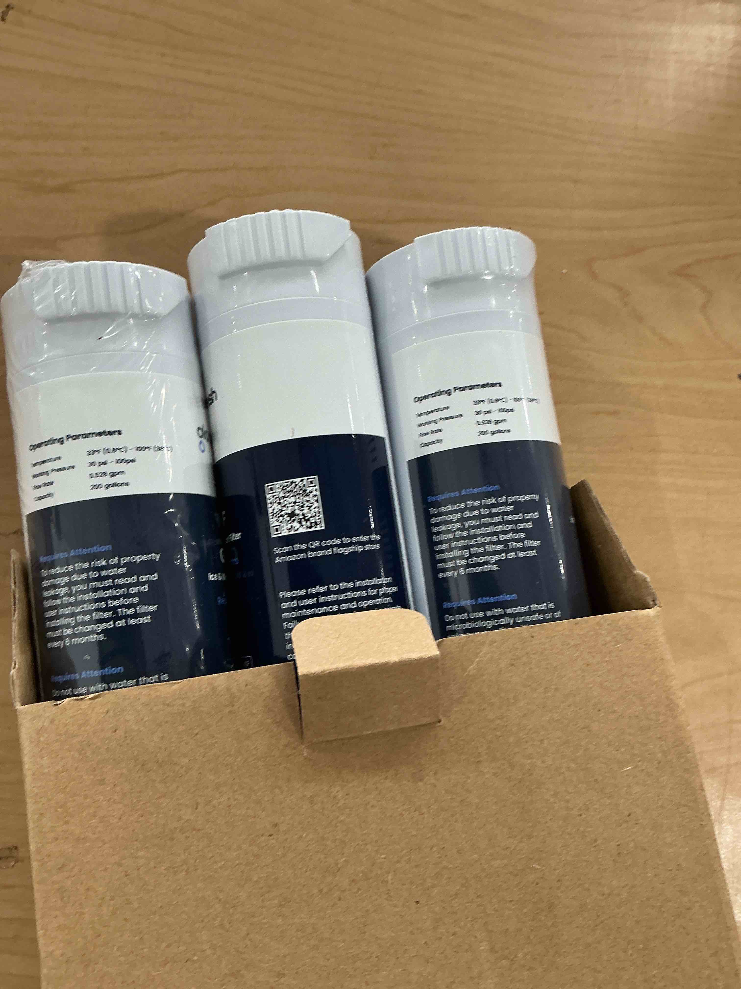 Condition photo showing New/Like New for glacier fresh xwf replacement for ge xwf refrigerator water filter pack of 3 (not xwfe) standard 3 count (pack of 1)