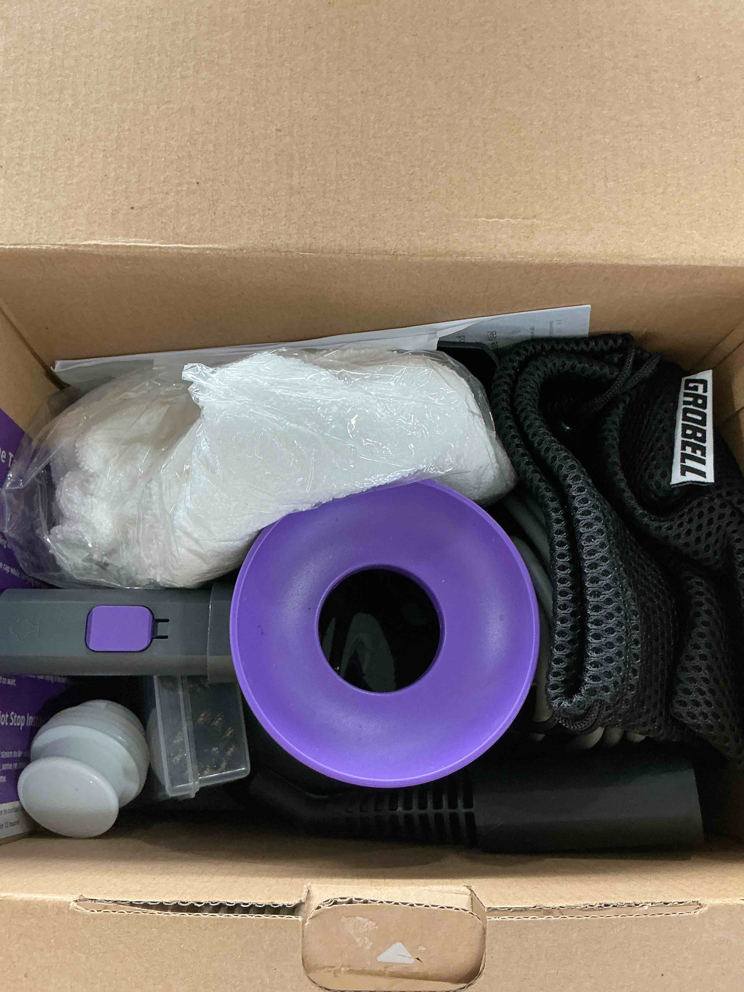 Condition photo showing Good Condition for steam cleaner handheld: 1200w fast 10-sec heat-up-750ml (25oz) tank-no cooling-refill anytime-lockable steam trigger-14-piece kit hand held steamer for home car grout tile cleaning grey