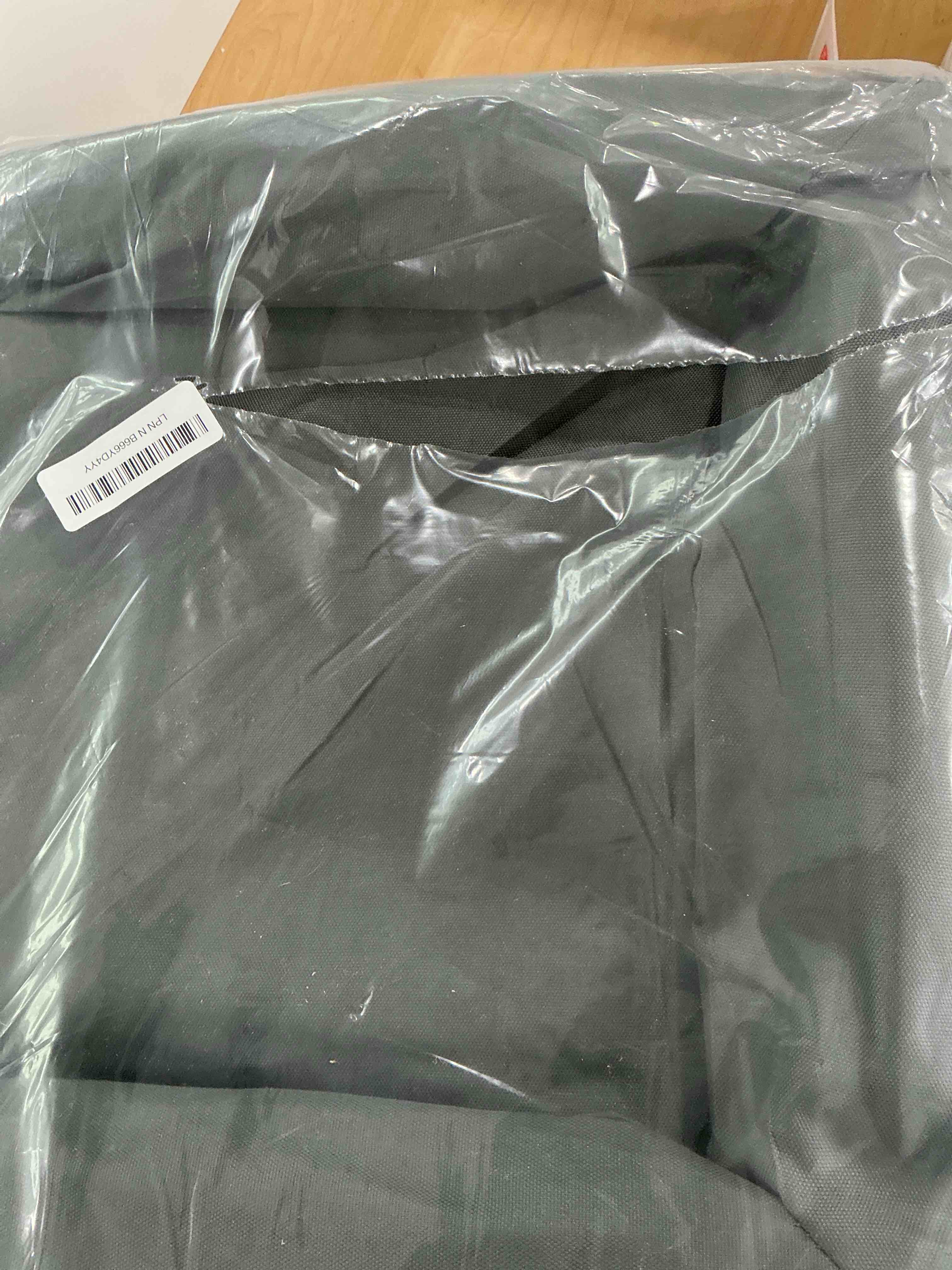 Condition photo showing Good Condition for ajustable height booster seat cushion for dining table with safety buckle, 16.1"x14.1"x7.8" grey 2-layer foam cushion with hook & loop design non-slip base portable for kitchen chair & trave