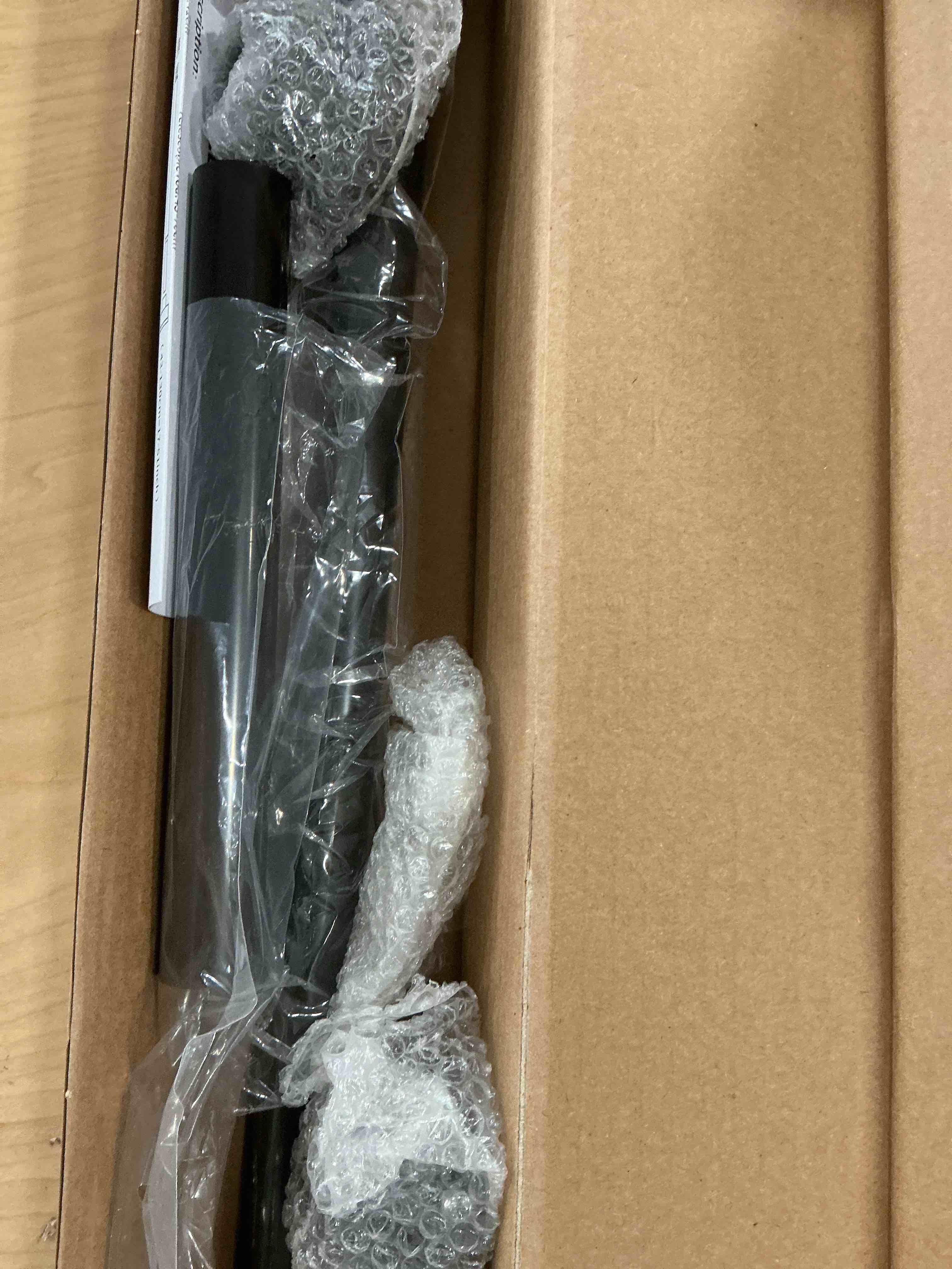 Condition photo showing Good Condition for adjustable black shower curtain rods 17-35 inch, no drill anti-rust non-slip heavy duty spring tension shower rod, 1" diameter drapery telescoping curtain rods for bathroom black 17-35 inch