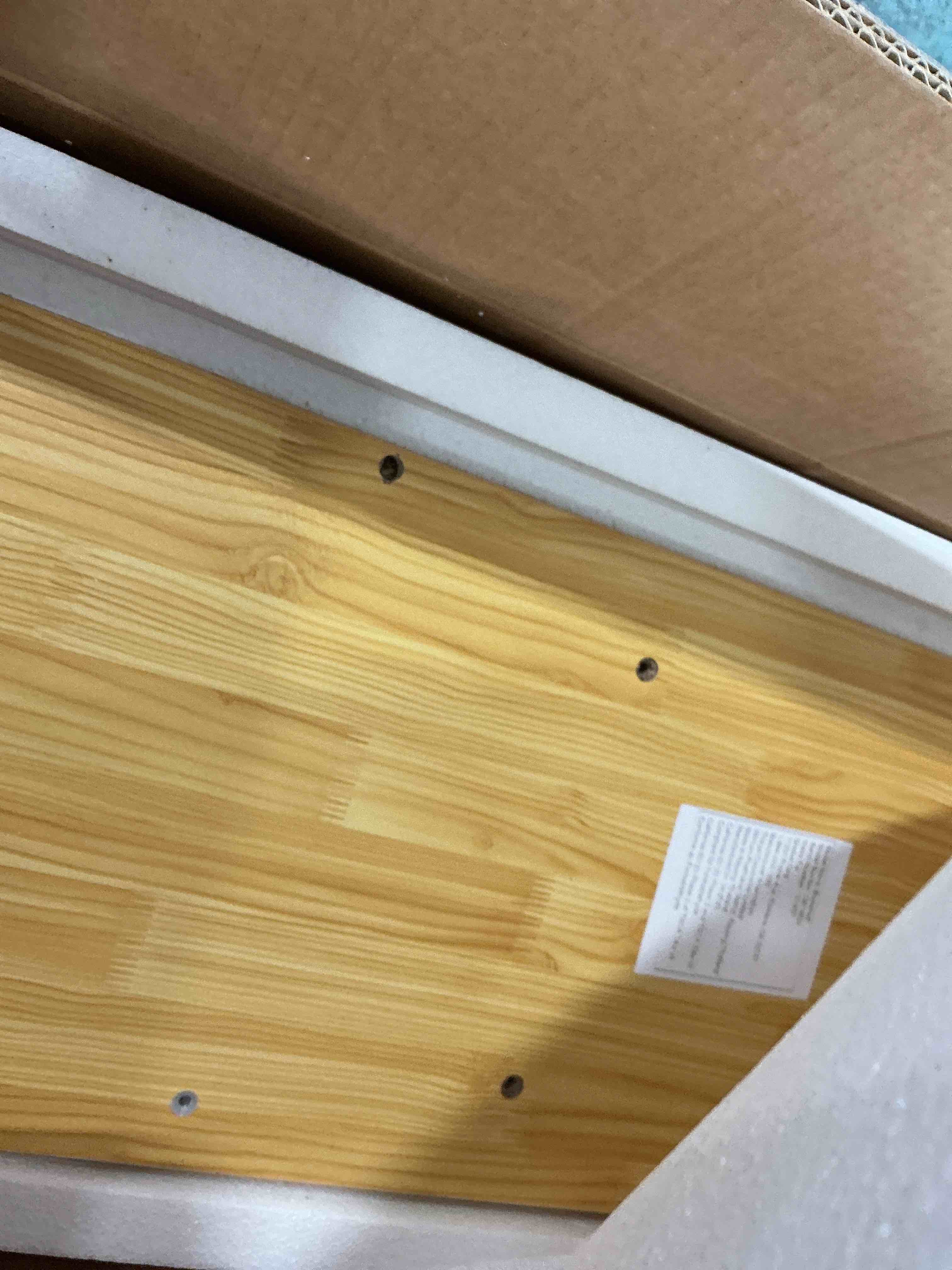 Condition photo showing New/Like New for modern five cube organizer, bookshelf, storage brown