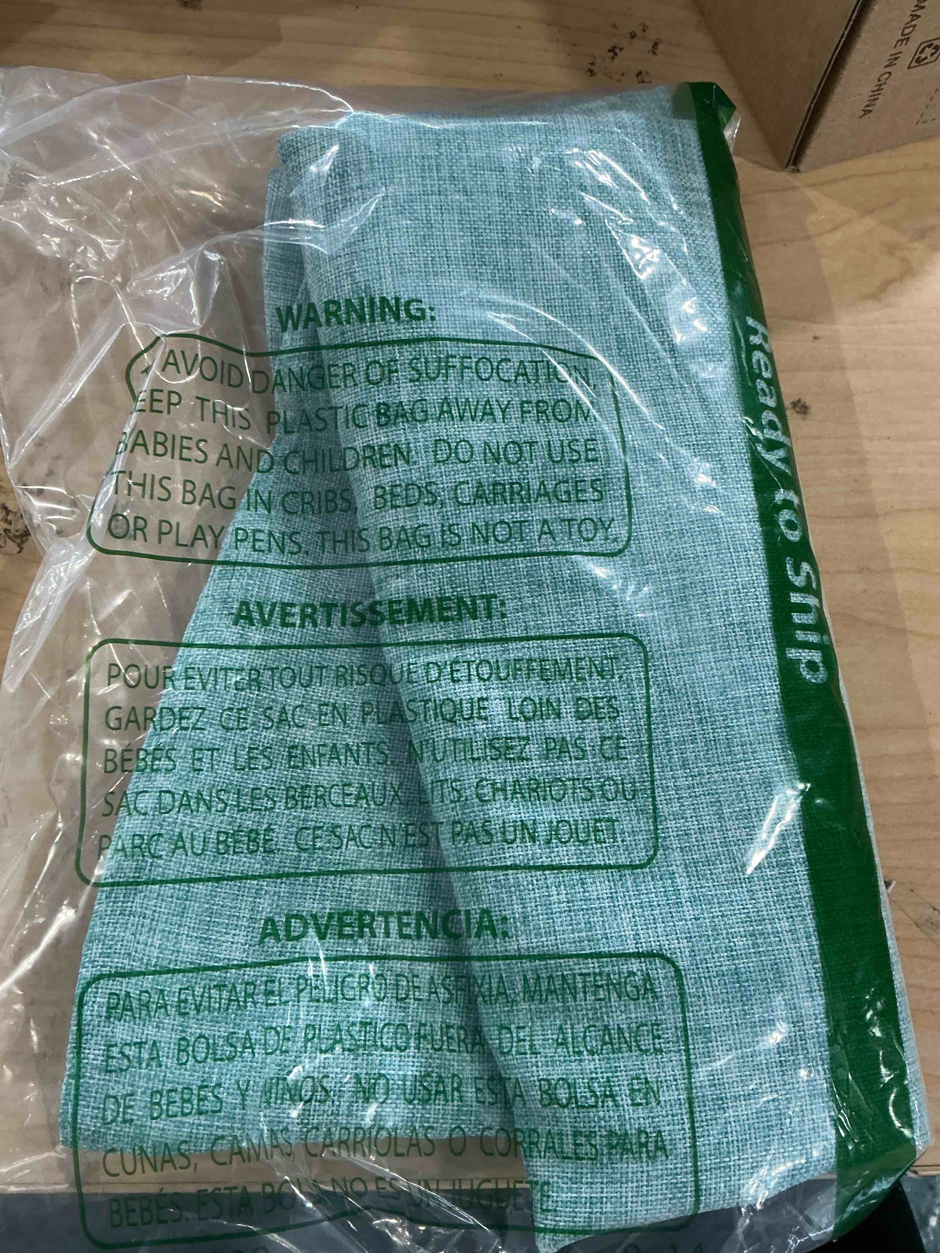 Condition photo showing Good Condition for hiasan linen tablecloth 40 inch round - wrinkle and stain resistant washable polyester fabric table cloth for dining room kitchen party, aqua 40" (round) aqua