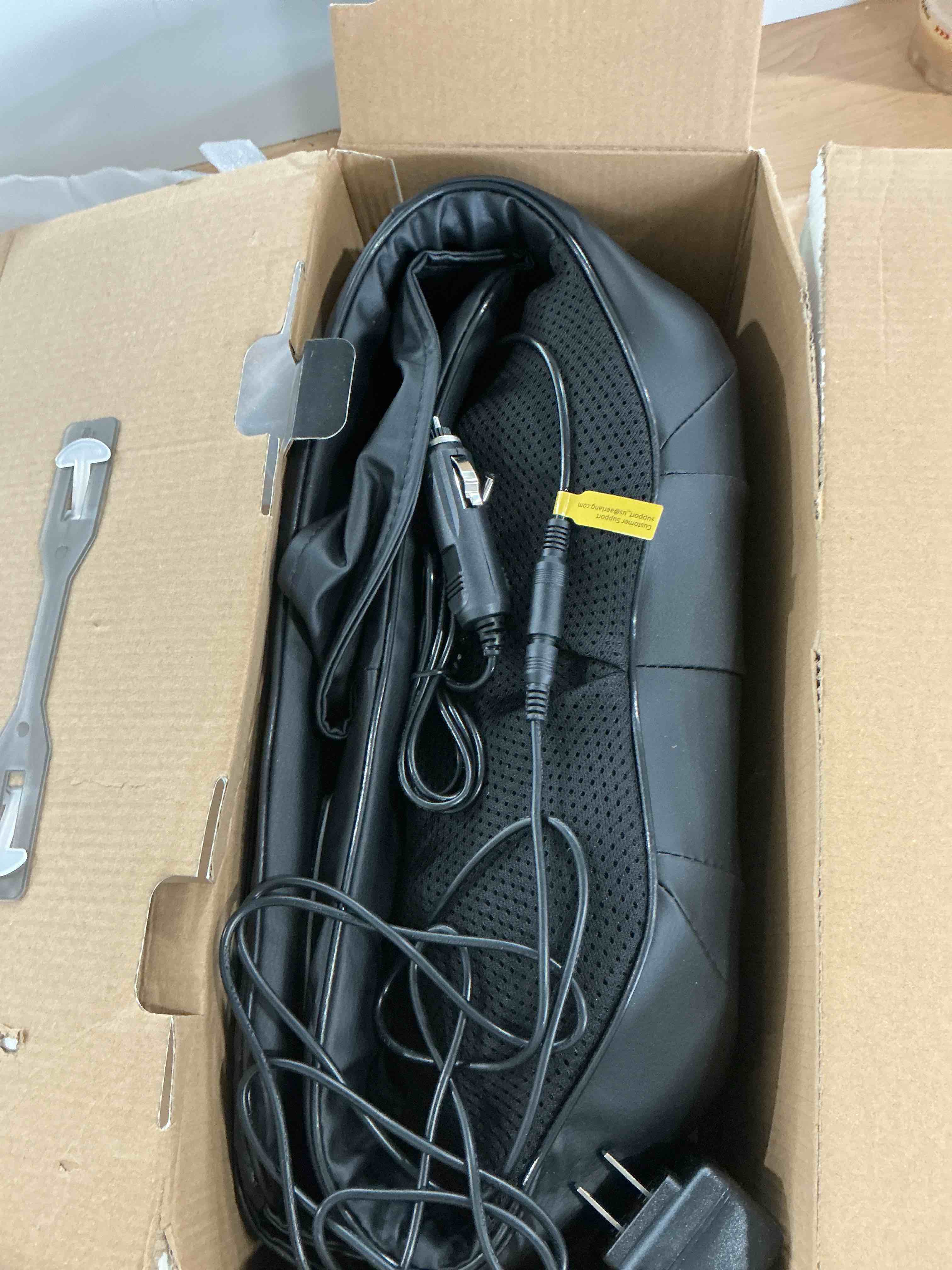 Condition photo showing Good Condition for aerlang shiatsu back and neck massager, back massager deep tissue kneading neck and shoulder massage with heat, electric massage pillow fathers day gift ideas from daughter son(not cordless) black