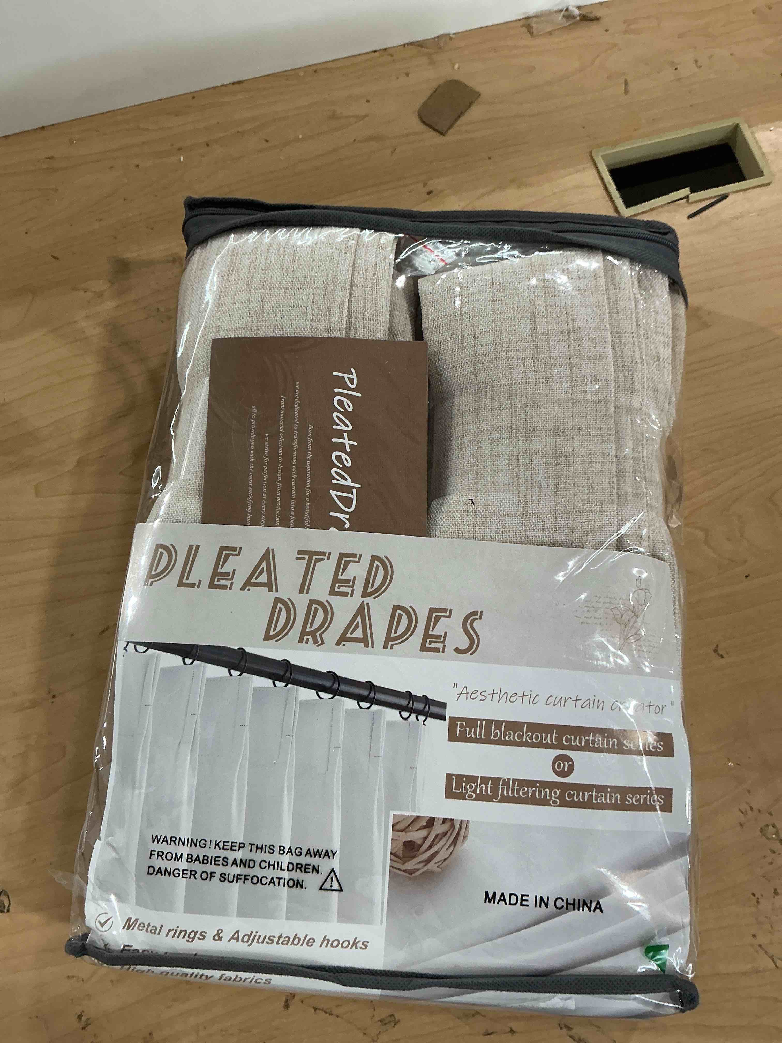 Condition photo showing New/Like New for unique thick natural linen pleat 86 inch curtains 2 panels set for kids bedroom, country farmhouse memory trained pinch pleated burlap light filtering sheer 40 x 86 inches length for office with hooks linen 40"w x 86"l( pack of 2)