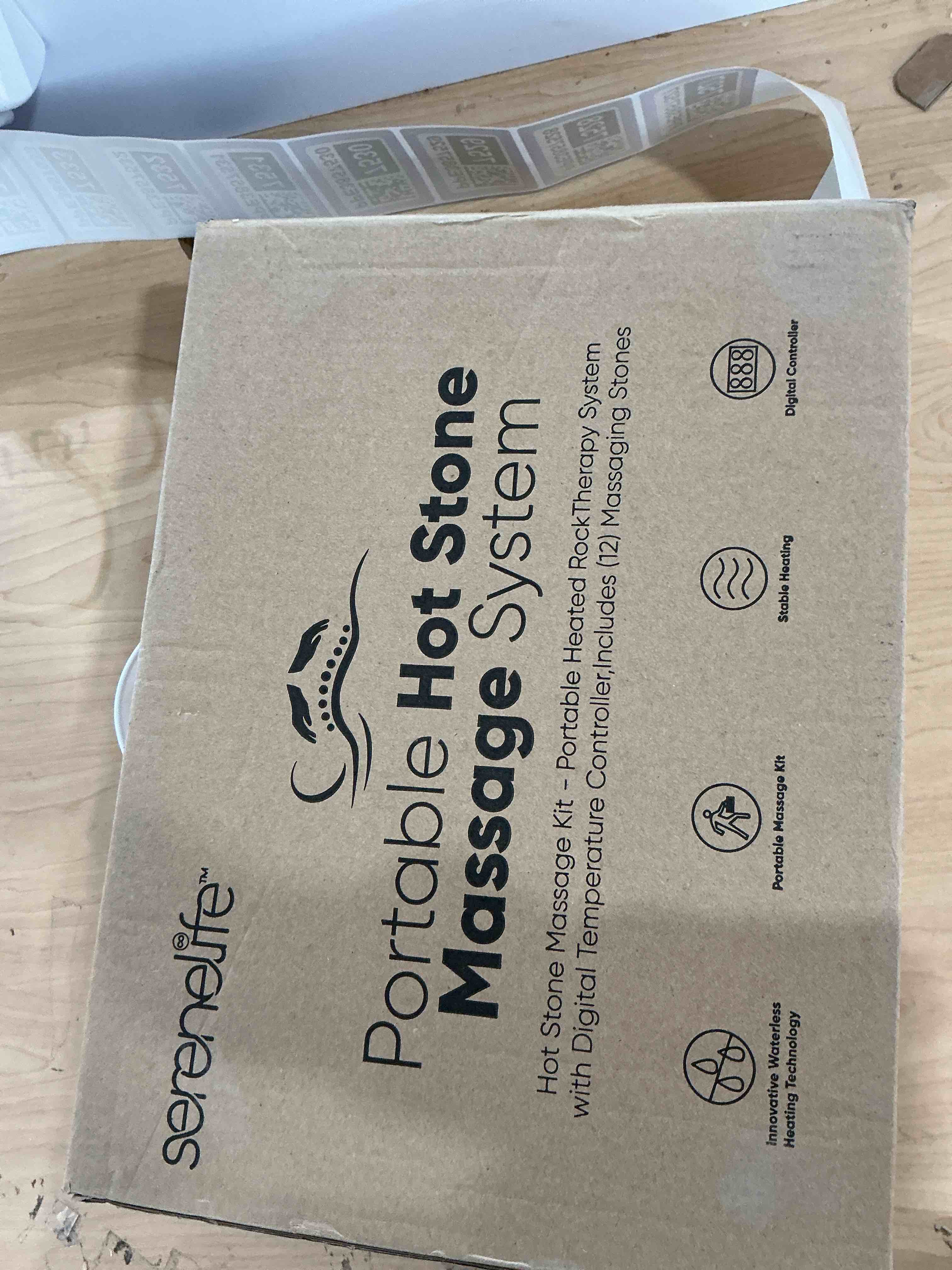 Condition photo showing Good Condition for serenelife hot stone massage kit portable heated rock therapy system with digital temperature controller, includes 12 massaging stones, quick setup: all-in-one portable kit