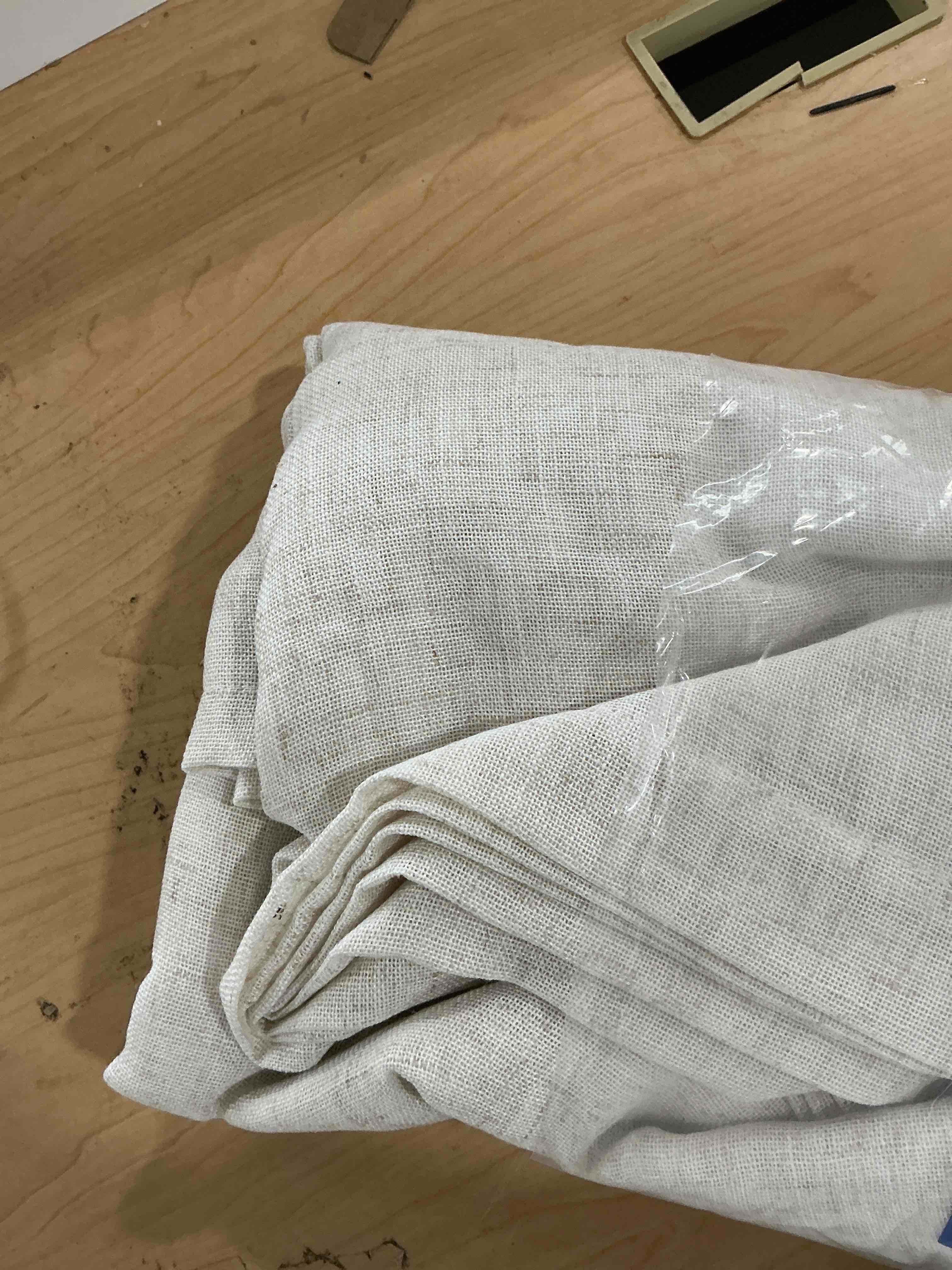 Condition photo showing Good Condition for miulee natural white linen curtains 72 inch length for bedroom living room, soft thick linen textured window drapes semi sheer light filtering rod pocket back tab farmhouse cream ivory, 2 panels 52"w x 72"l (pack of 2) natural linen white