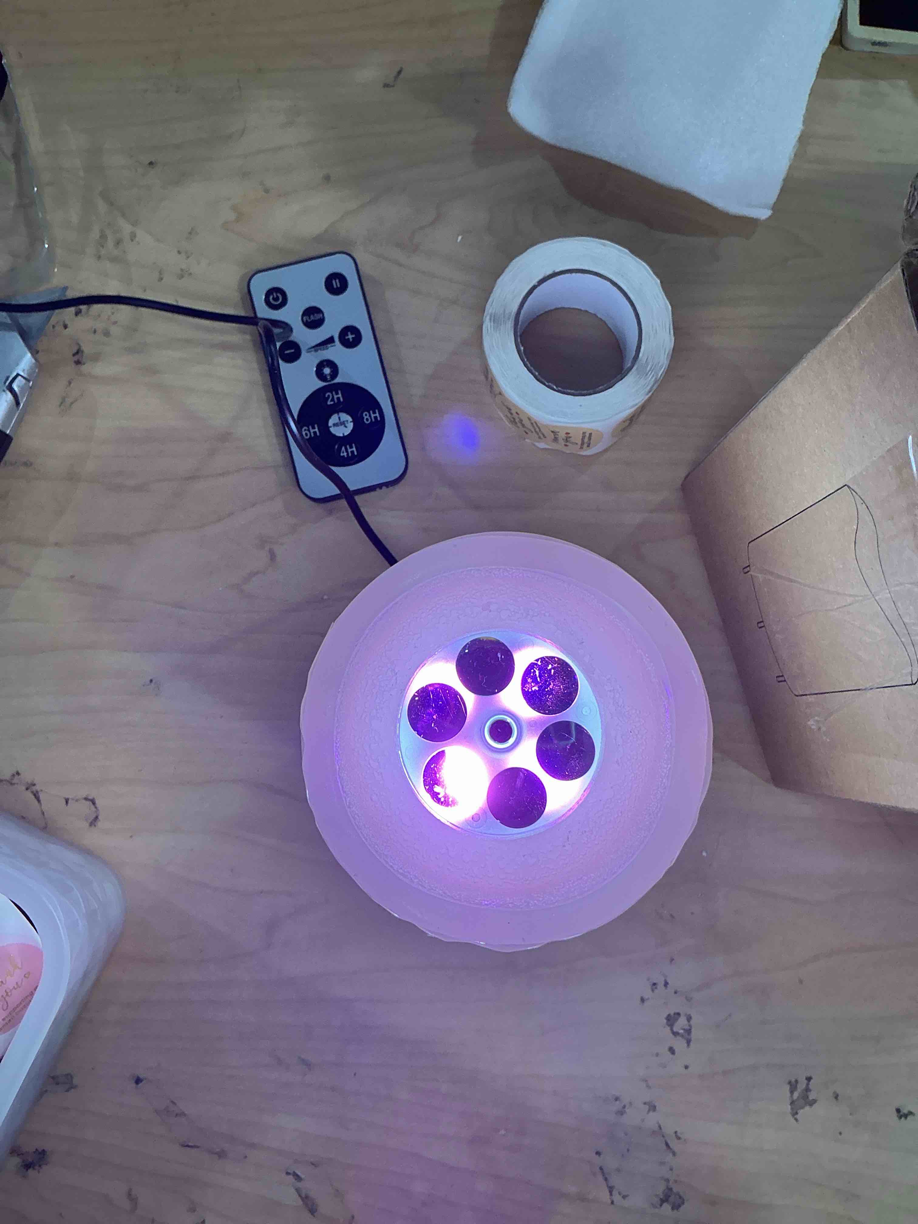 Condition photo showing New/Like New for valentines day decorations flameless candles with romantic pink heart projector lights battery operated led candle with remote and timer heart 1-pack