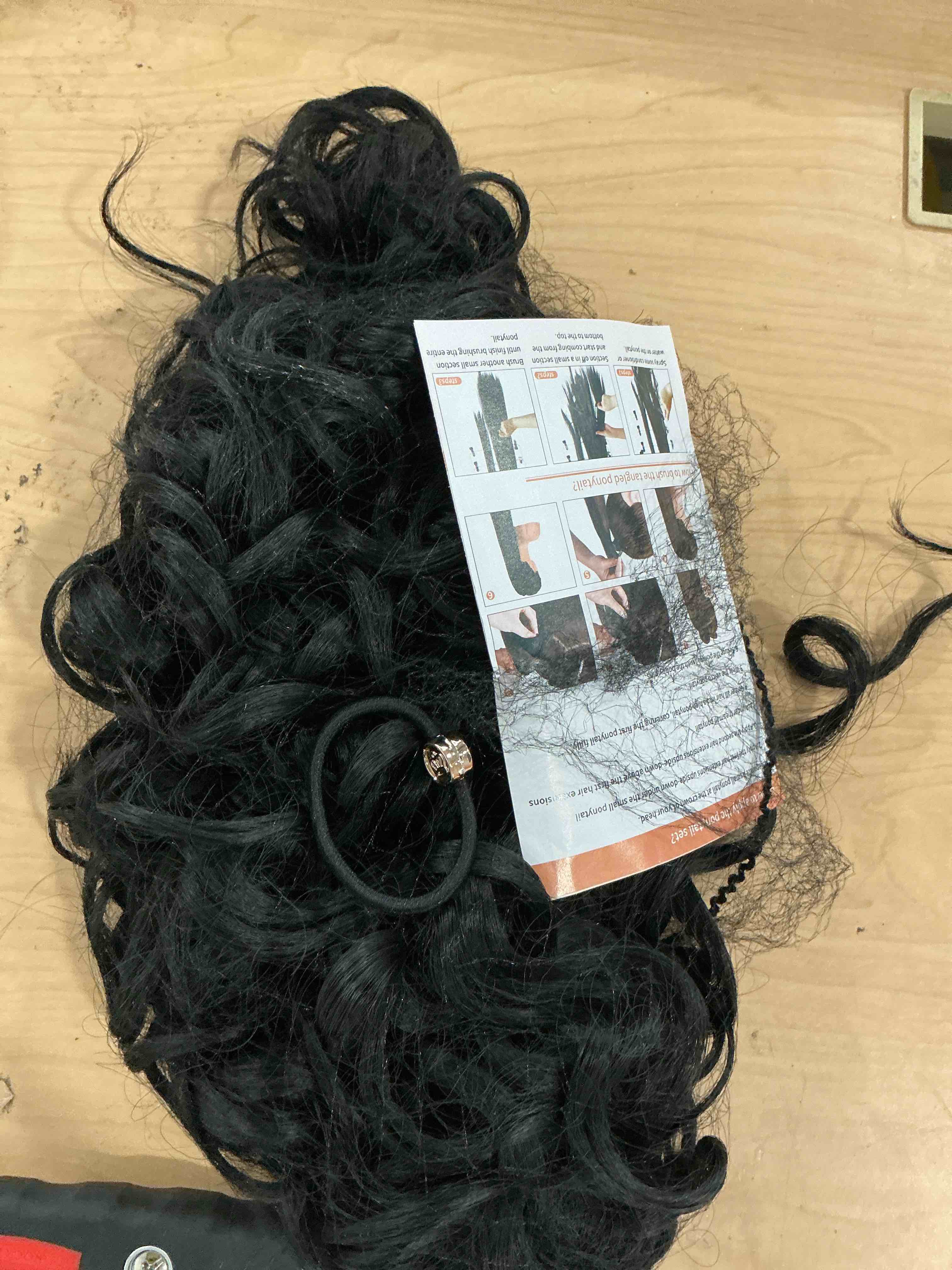 Condition photo showing Good Condition for seikea ponytail extension, 18" claw clip ponytail extension wavy curly jaw clip in ponytail hair extensions fluffy natural soft fake pony tails synthetic hairpiece black 18 inch(pack of 1) black