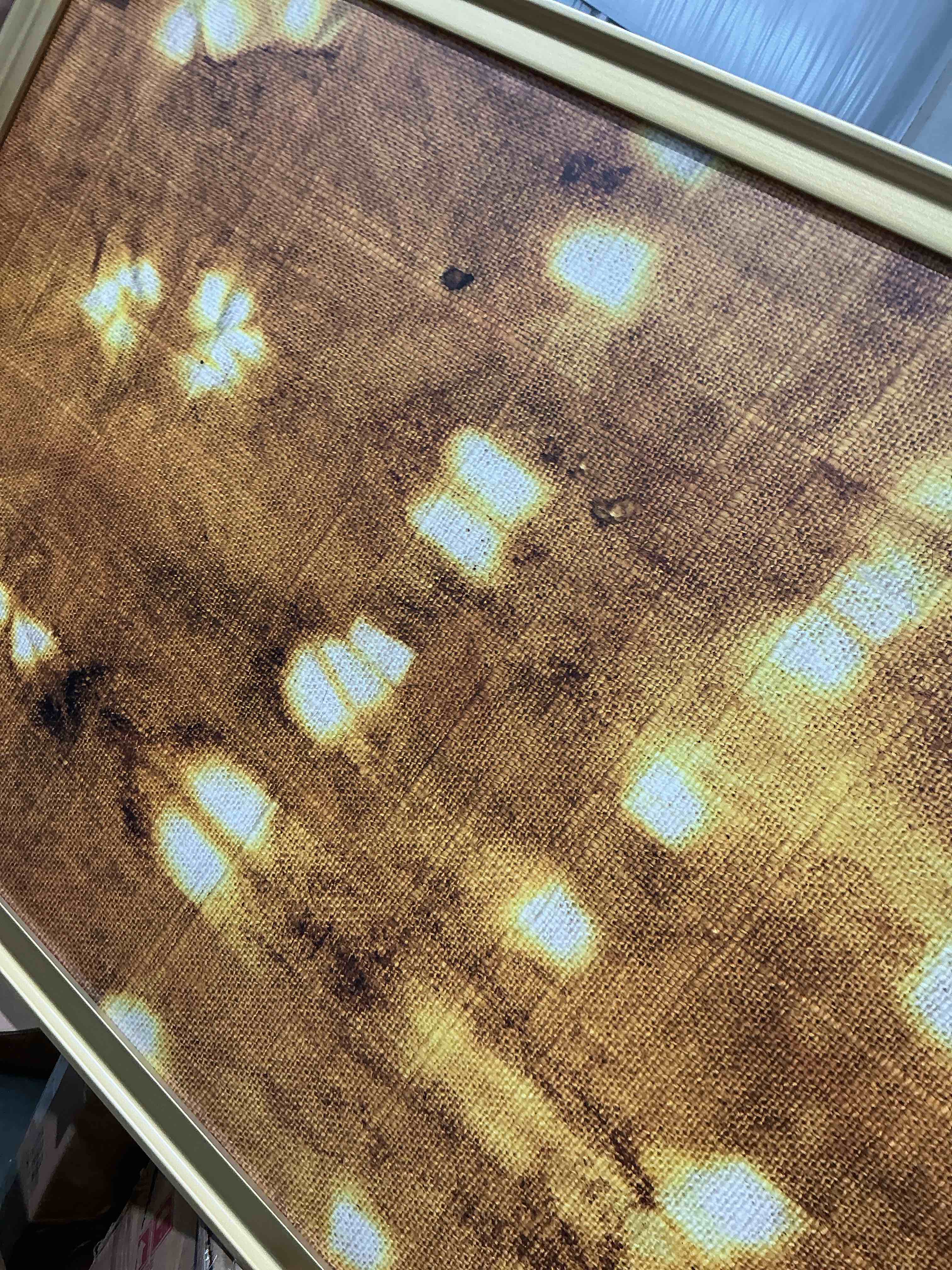 Condition photo showing Brand New for artdirect turmeric sunrise i unframed art print giclee poster by sizemore, natalie - ready for framing with customization sizes 8x10, 11x14, 16x20, 24x30, 36x45, and 48x60 inches