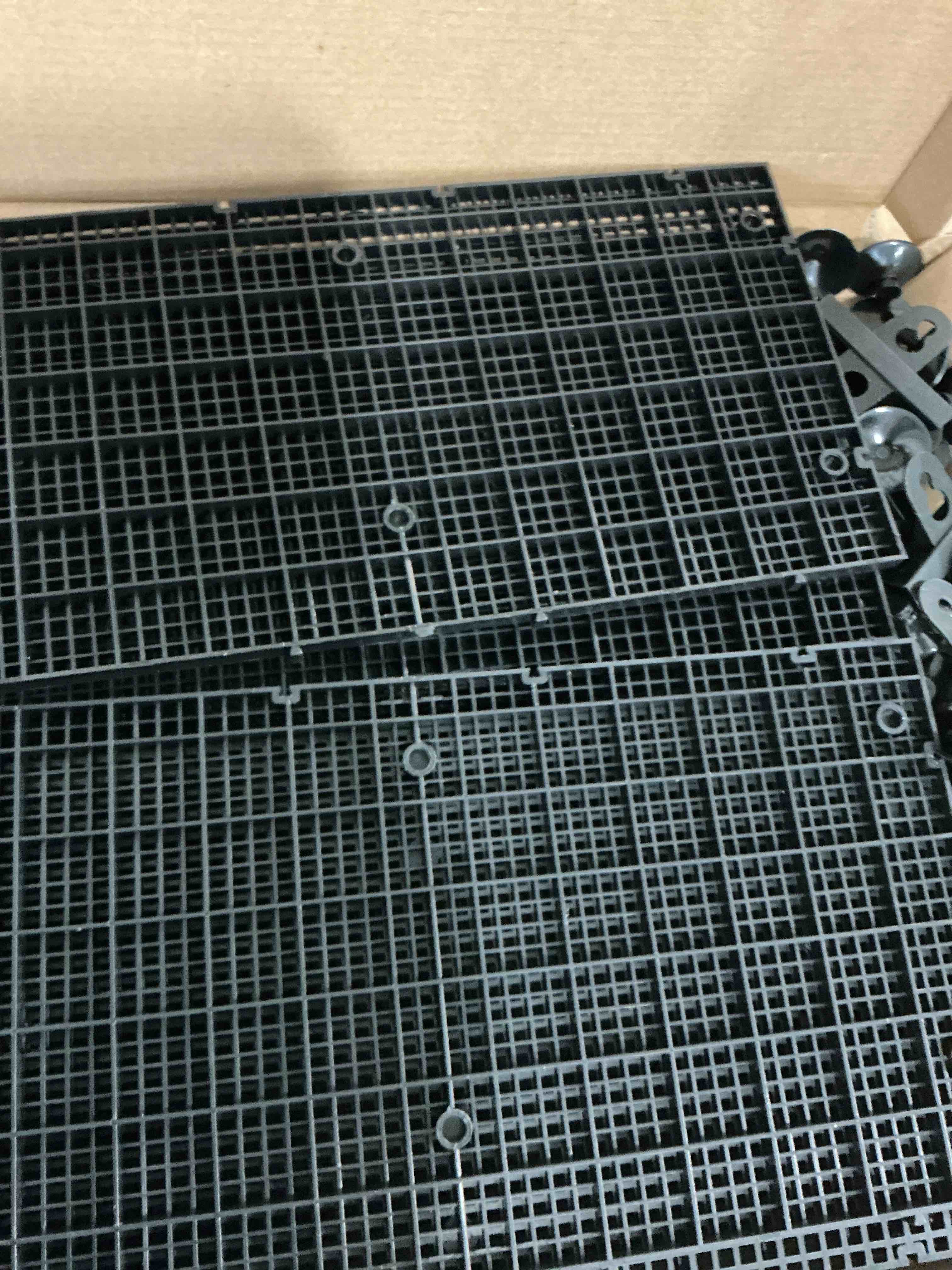 Condition photo showing New/Like New for 8pcs fish tank divider with 10 pcs suction cups diy adjustable aquarium divider filter bottom fish tank isolation board egg crate