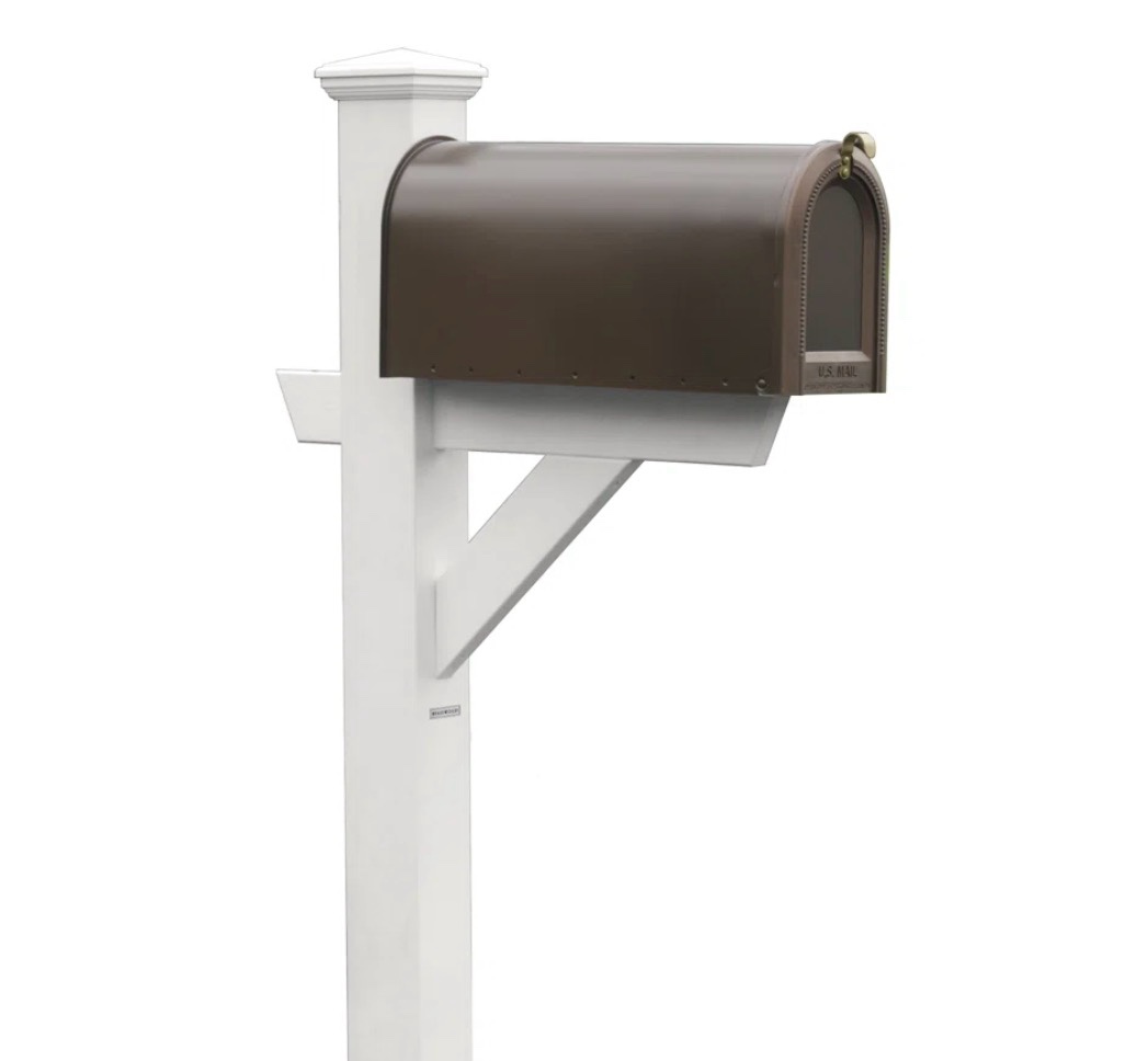 Black mailbox steel with standup pole