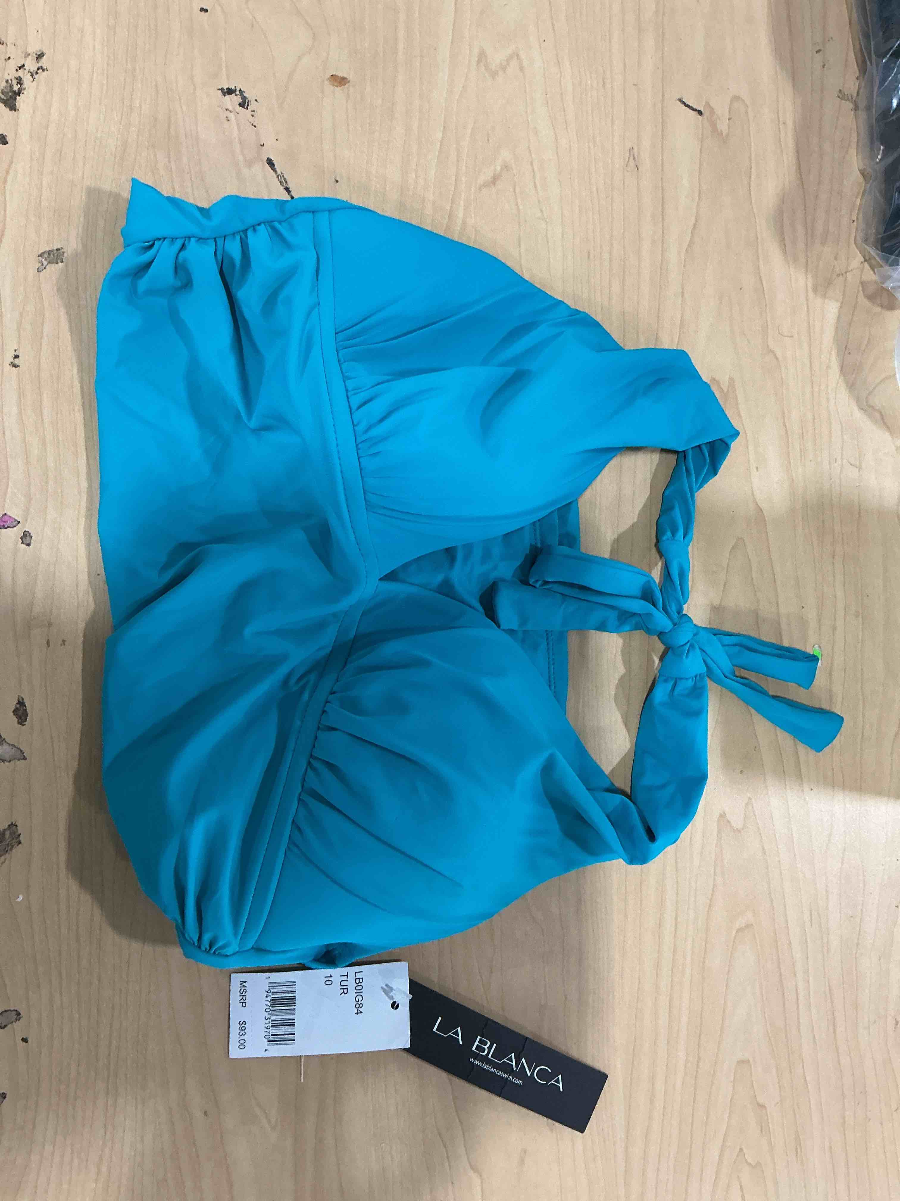 Condition photo showing New/Like New for la blanca womens island goddess halter tankini swimsuit top
