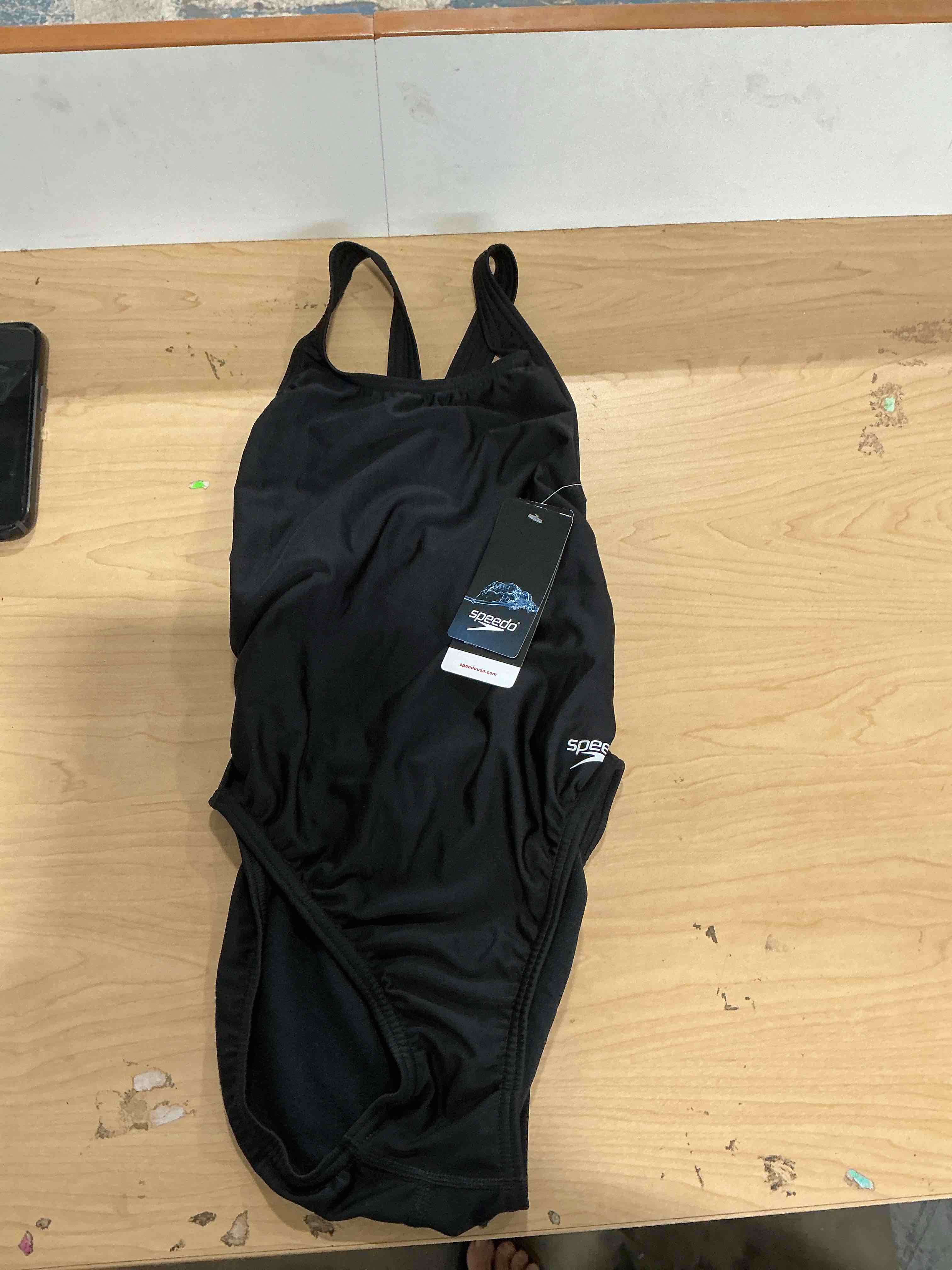 Condition photo showing New/Like New for speedo womens swimsuit one piece prolt super pro solid adult black size 32