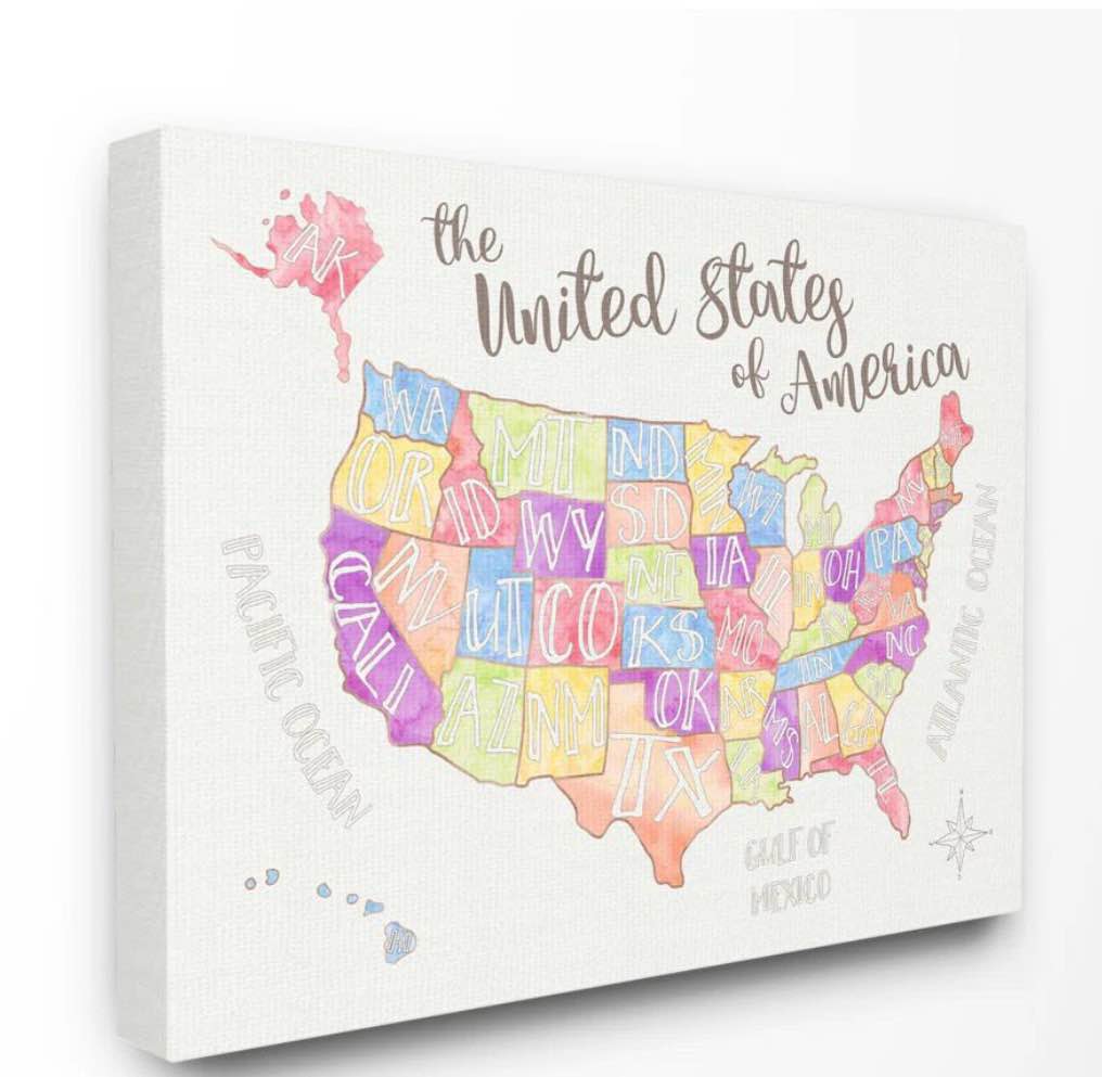 Canvas art of the United States of America