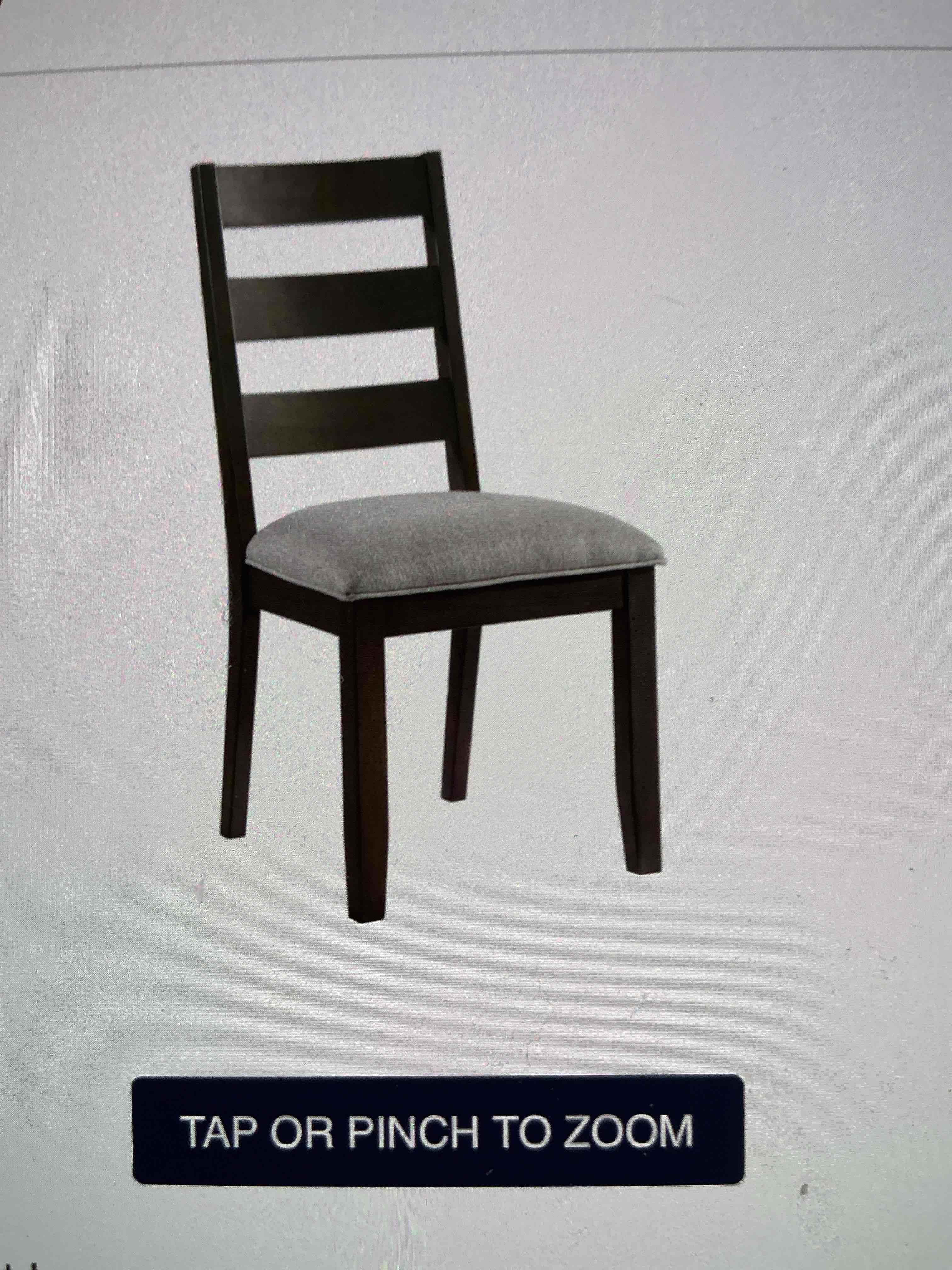 beacon charcoal/walnut ladder, dining side chairs set of two