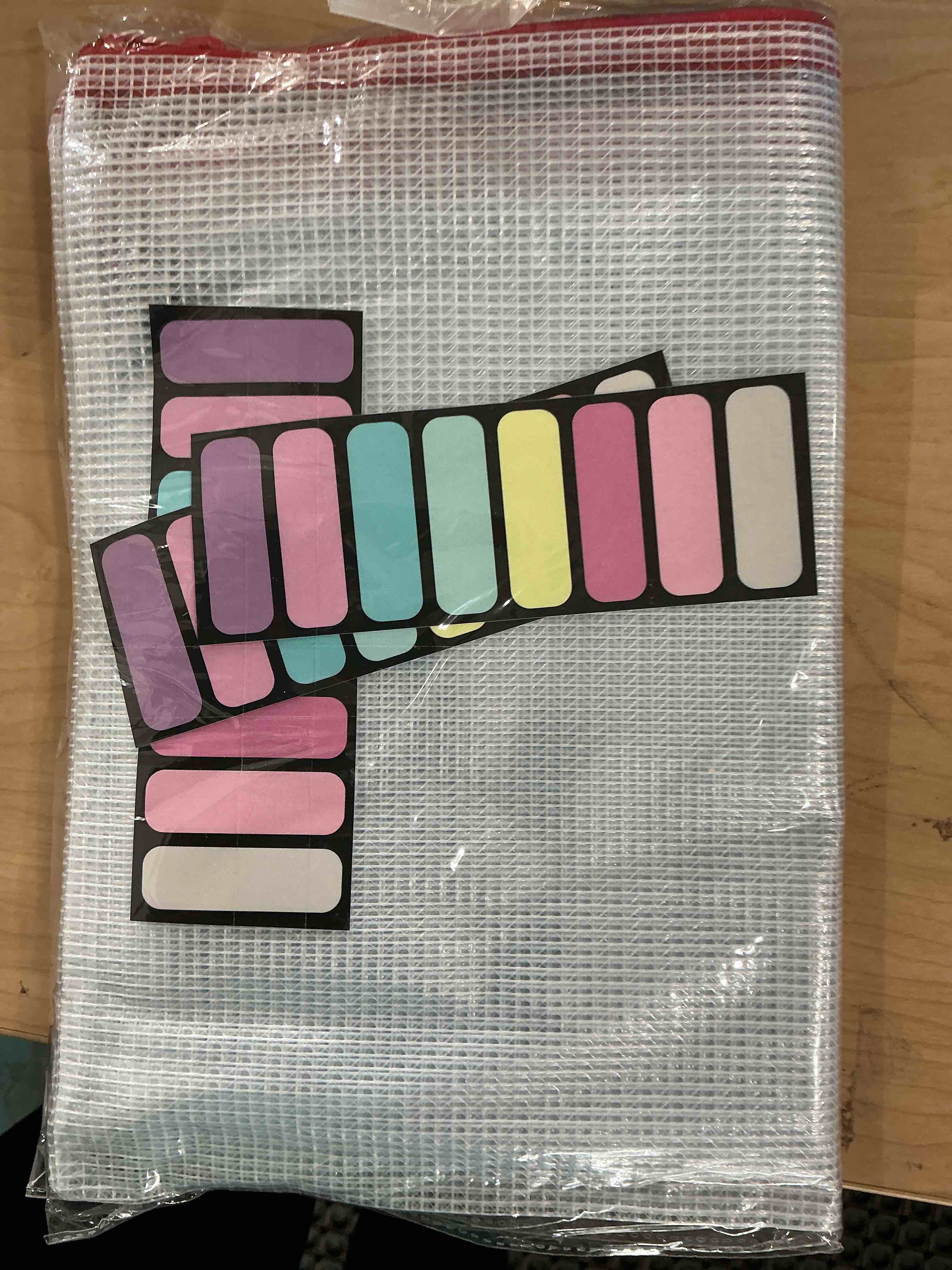 Condition photo showing New/Like New for jarlink 18 pack 8 sizes mesh pouch, 9 colors, waterproof zipper bags document multipurpose travel bags for office, school, board game, puzzles, cosmetics, travel accessories, and home organization 18pcs