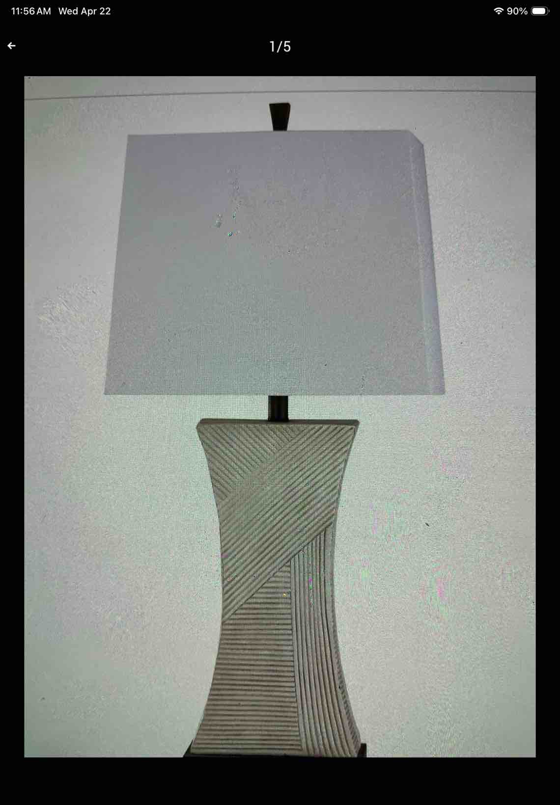 joe’s white and fin 34 inch table lamp