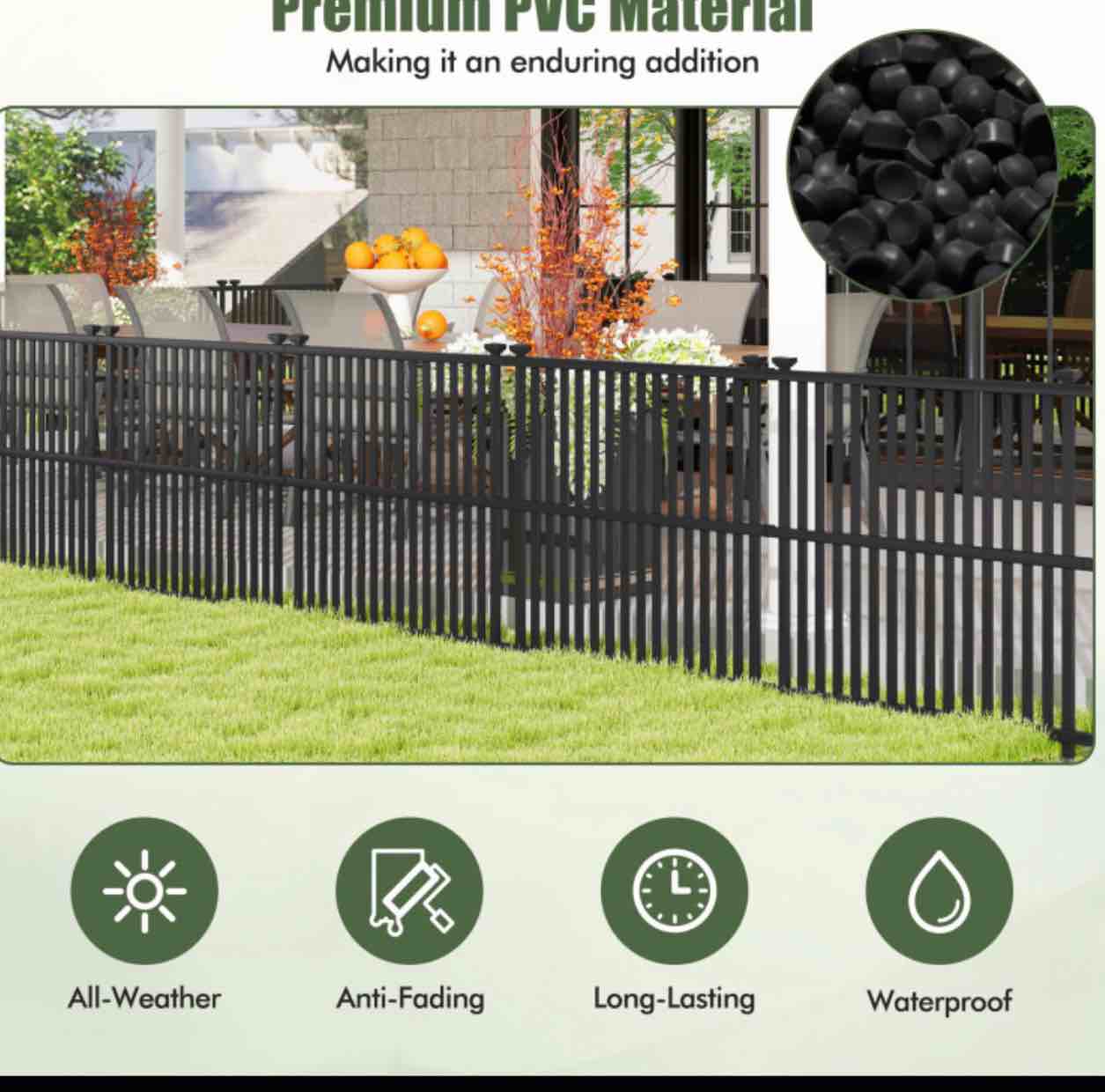 Condition photo showing Brand New for garden fence panels black