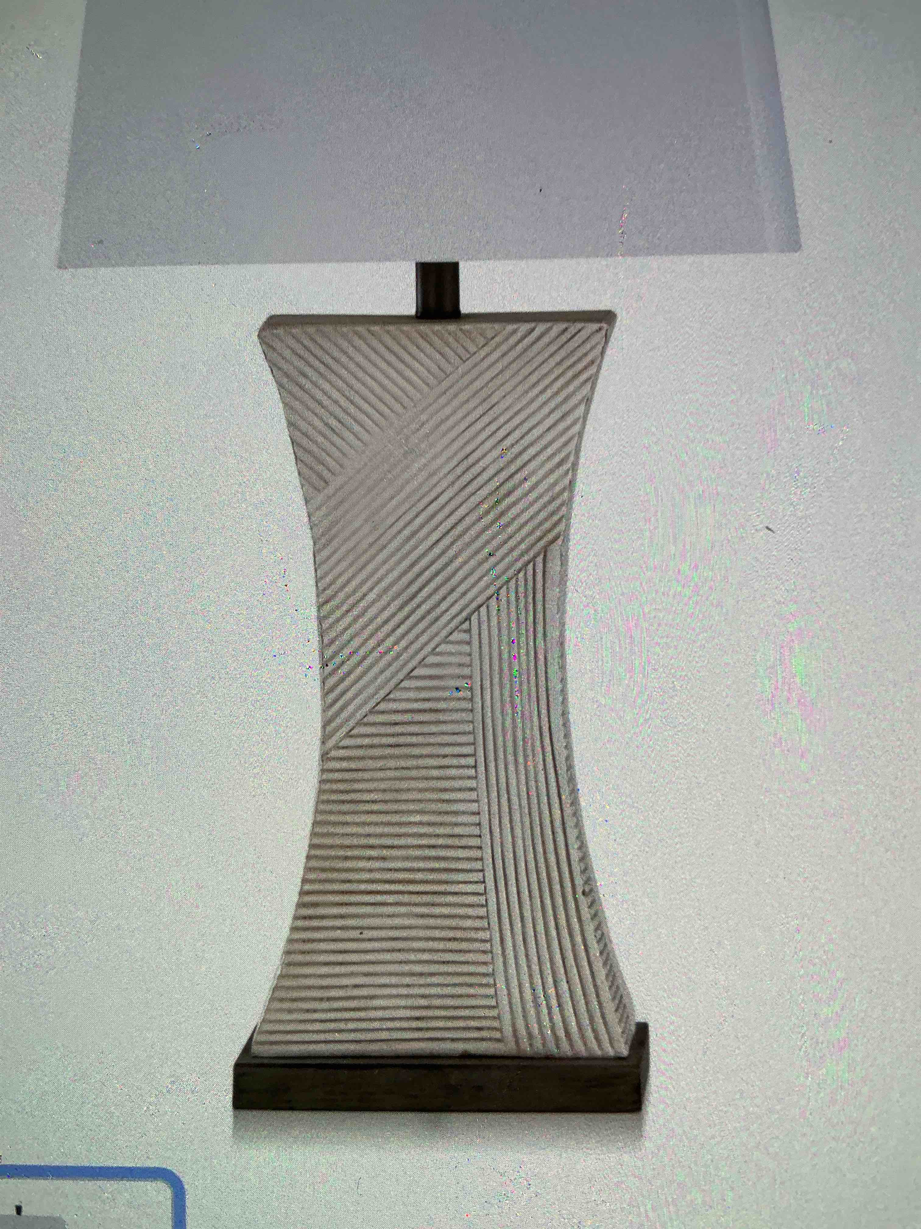 Condition photo showing New/Like New for joe’s white and fin 34 inch table lamp