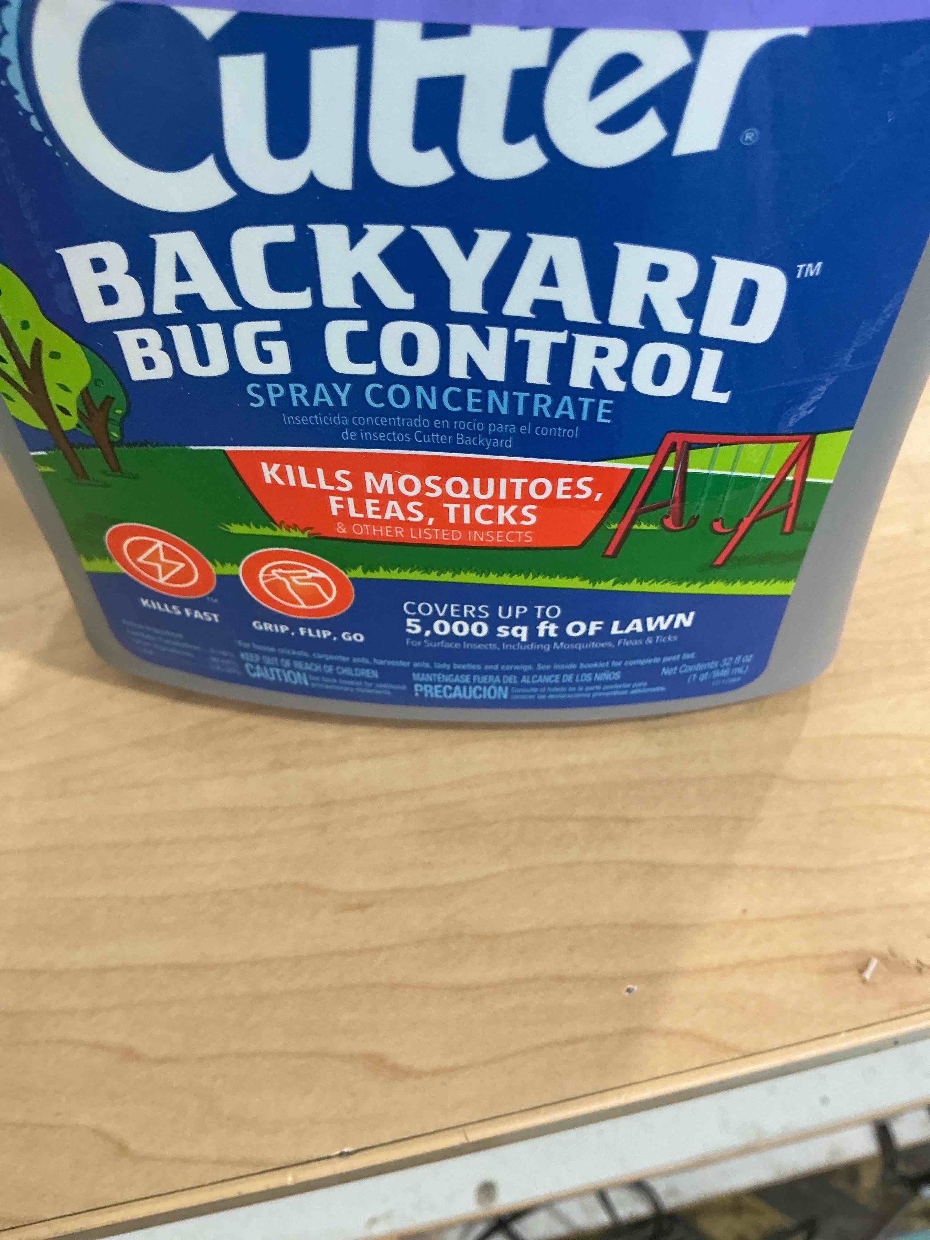 Condition photo showing Good Condition for cutter backyard bug control spray concentrate, mosquito repellent, kills mosquitoes, fleas & listed ants, 32 fl ounce