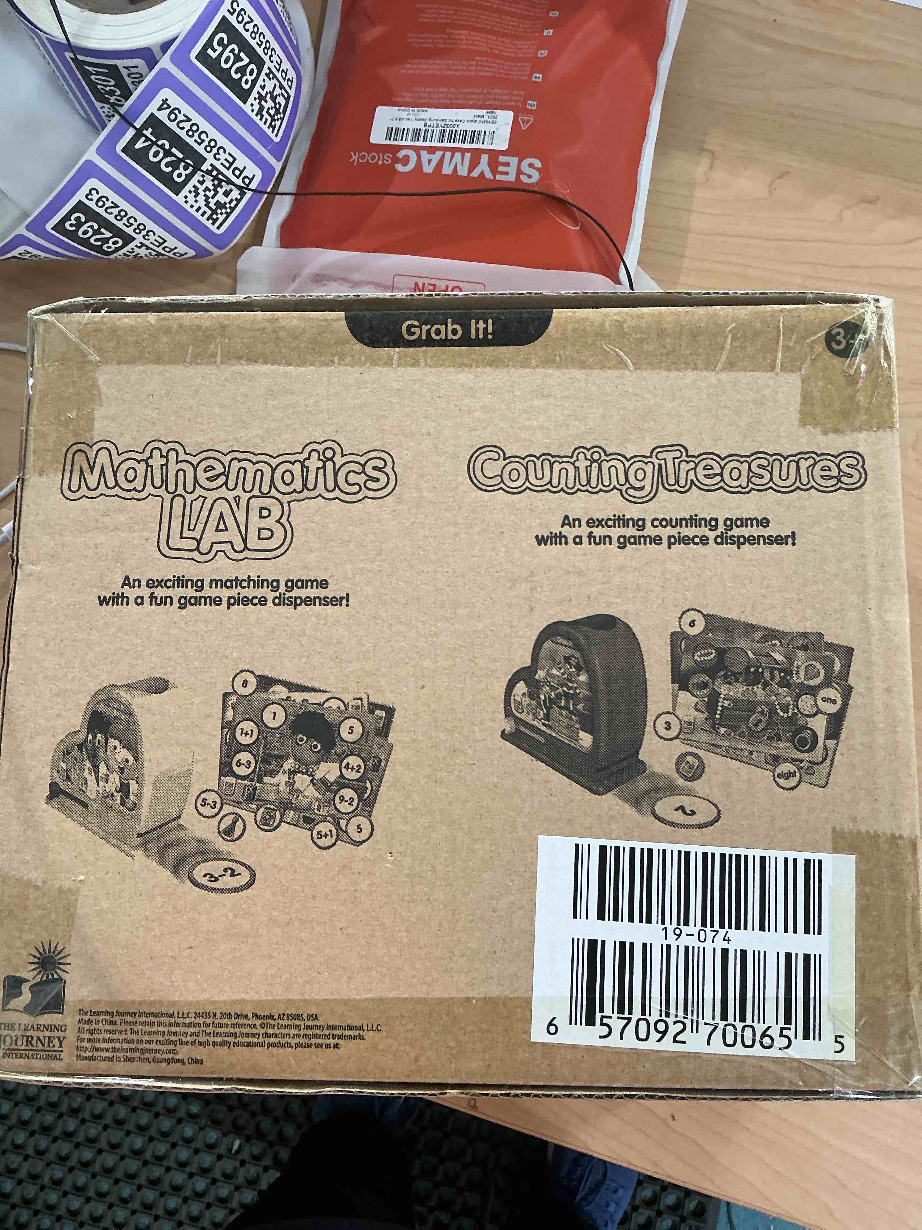 learning journey international llc grab it! mathematics lab & grab it! counting treasures bundle, mu