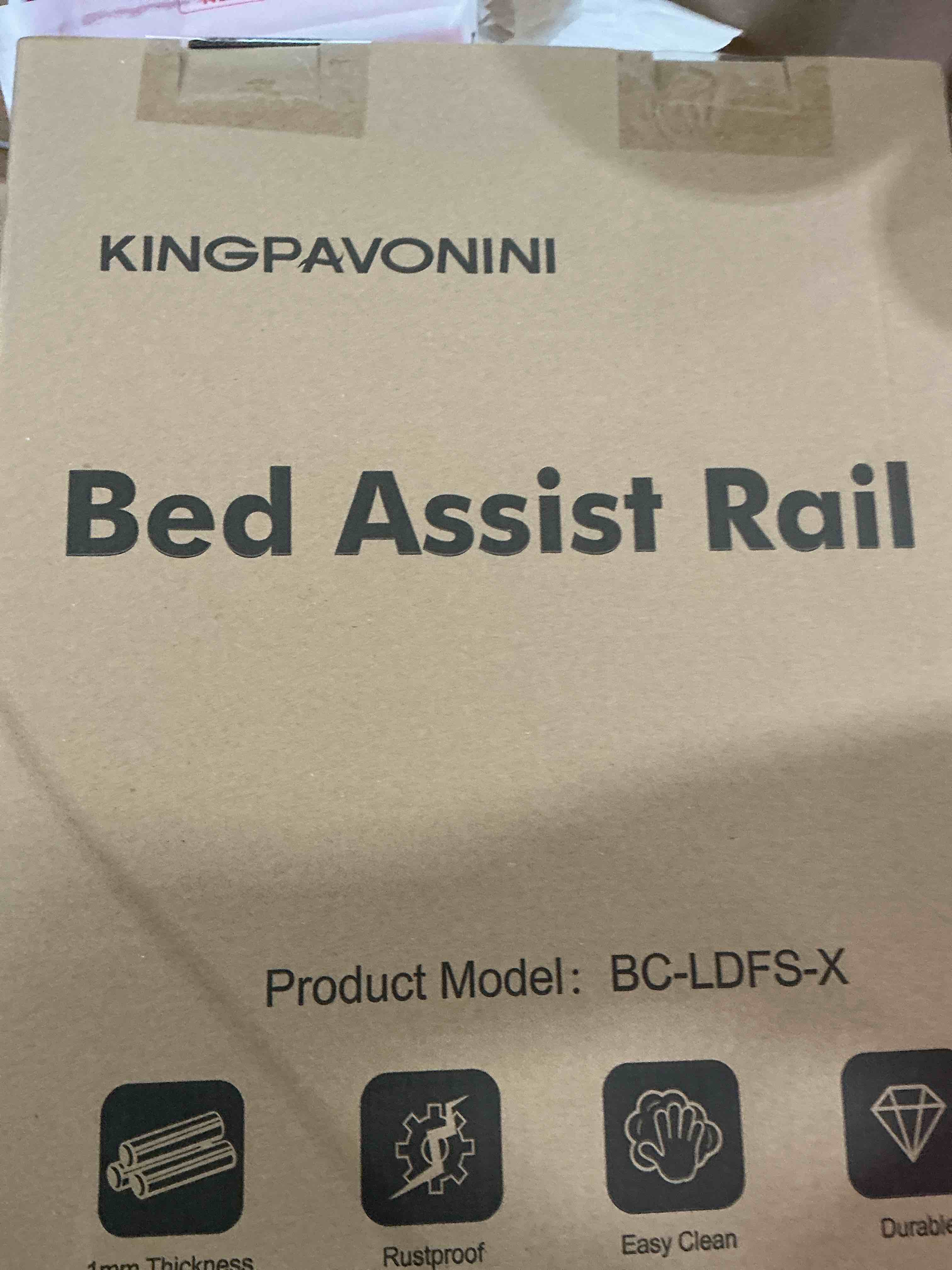 Condition photo showing New/Like New for kingpavonini bed rails for elderly adults safety - adjustable bed cane with non-slip ergonomic handle and storage pocket, stable bed assist rails for seniors hold up to 300 lbs, tool-free assembly