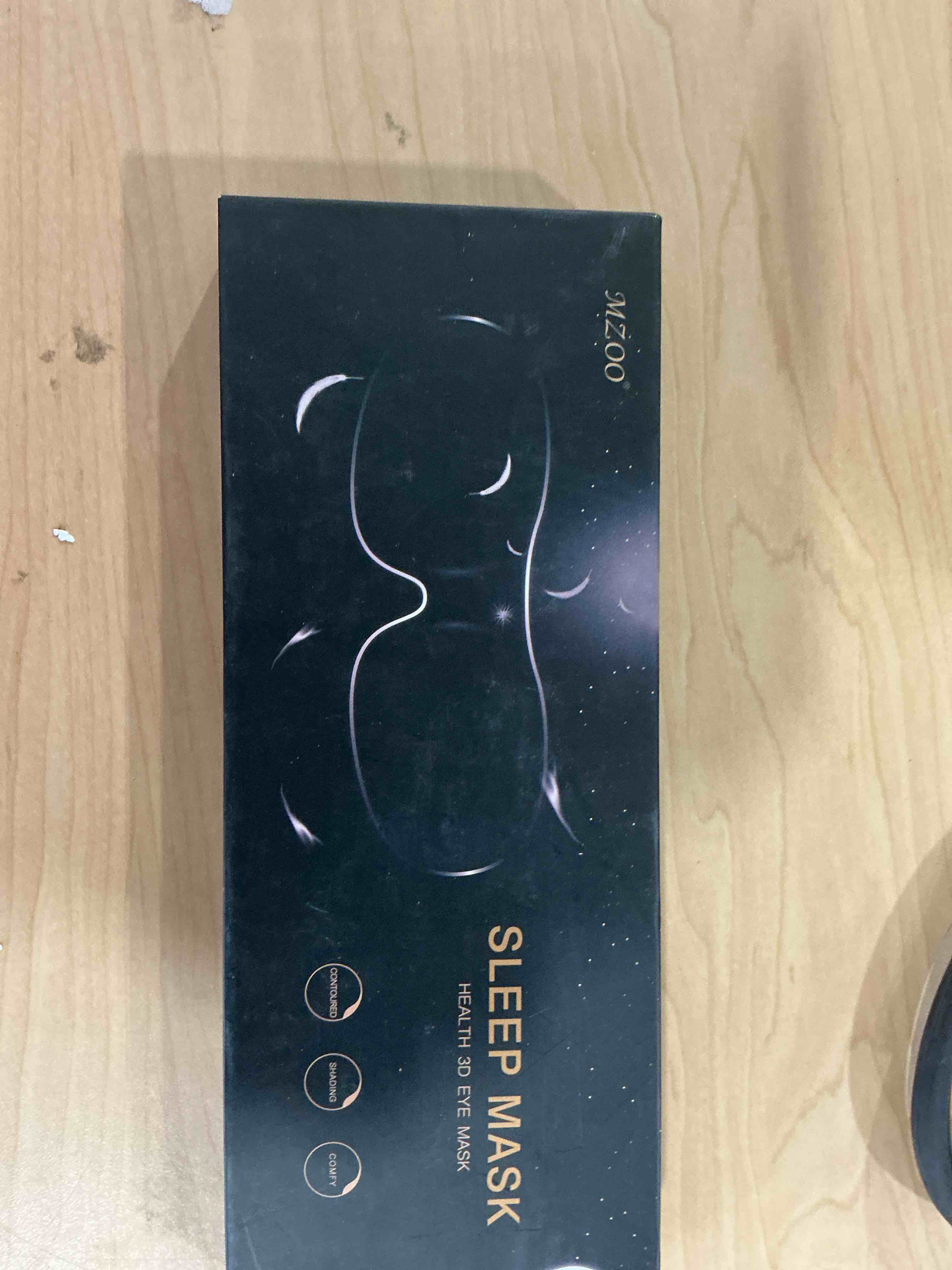 Condition photo showing New/Like New for mzoo luxury sleep eye mask for side sleeper men women, zero eye pressure 3d sleeping mask, light blocking patented design night blindfold, soft eye shade cover for travel, black a-black