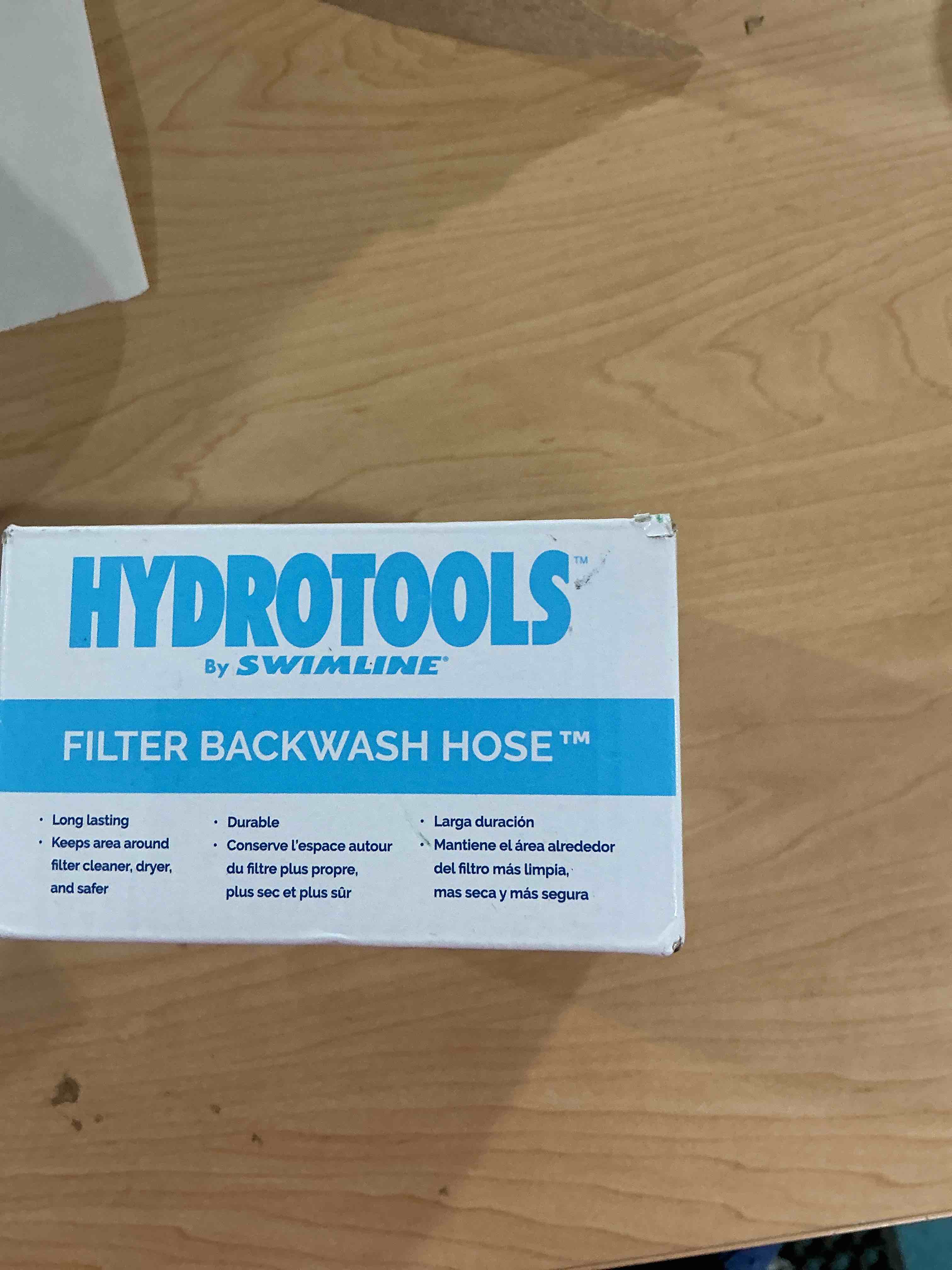 Condition photo showing New/Like New for swimline hydrotools 8704 economy kink-free pvc backwash hose 50' x 1.5" for swimming pools | pool hose | heavy duty | chemical resistant | versatile | kink free | lay flat | uv resistant | drain hose