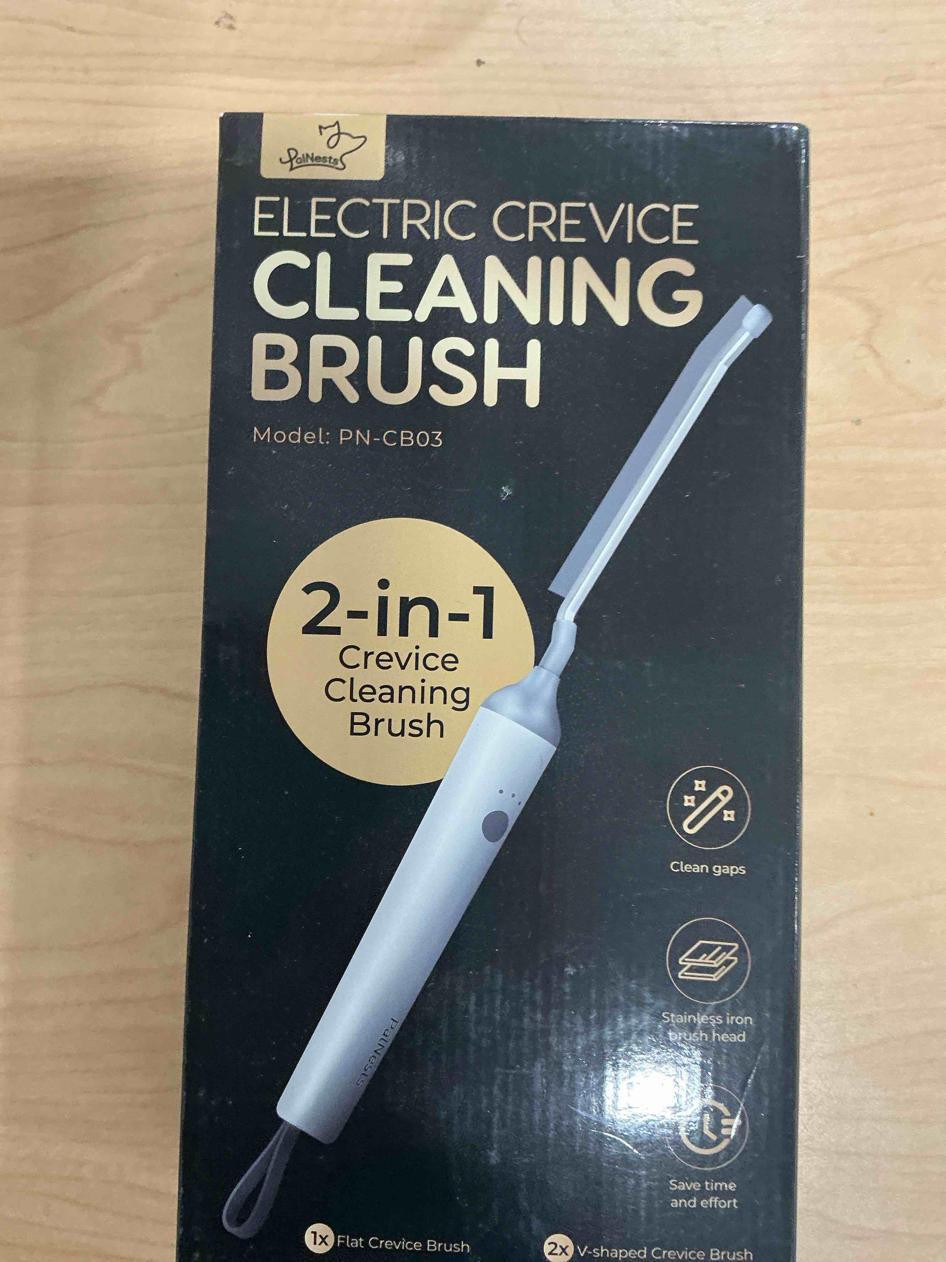 Condition photo showing New/Like New for reciprocating deep-clean brush - powered by back-and-forth scrubbing action & led light, 3-speed 2-in-1 hard and v-shaped bristles for grout, kitchen, bathroom, car, pet areas electric 2-in-1 brush