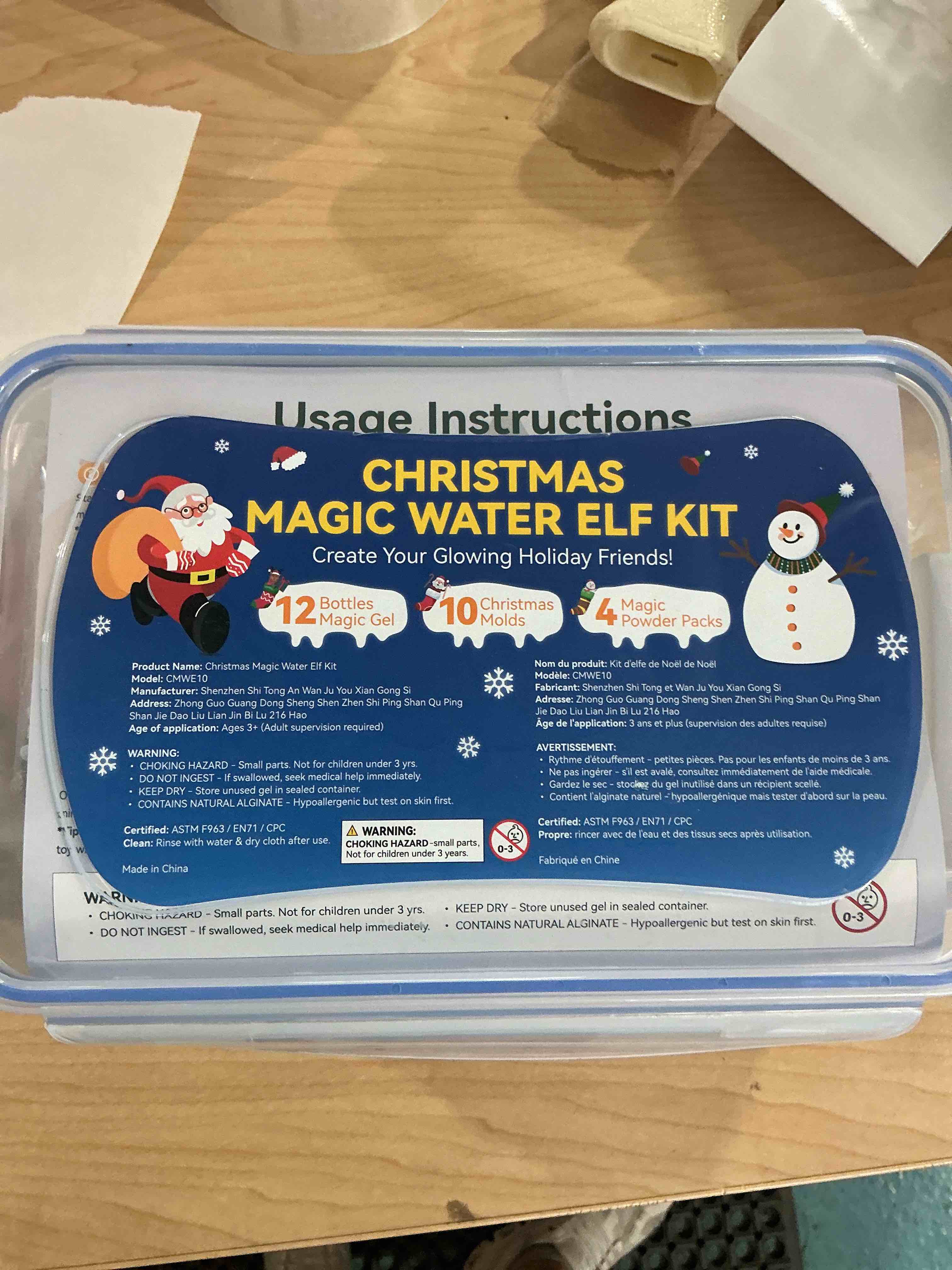 Condition photo showing New/Like New for christmas magic water elf toy kit–make your own santa, snowman, reindeer squishies toys - 10 xmas molds, 12 color gels - stocking stuffers birthday party favors holiday craft kits gift for kids age 3+