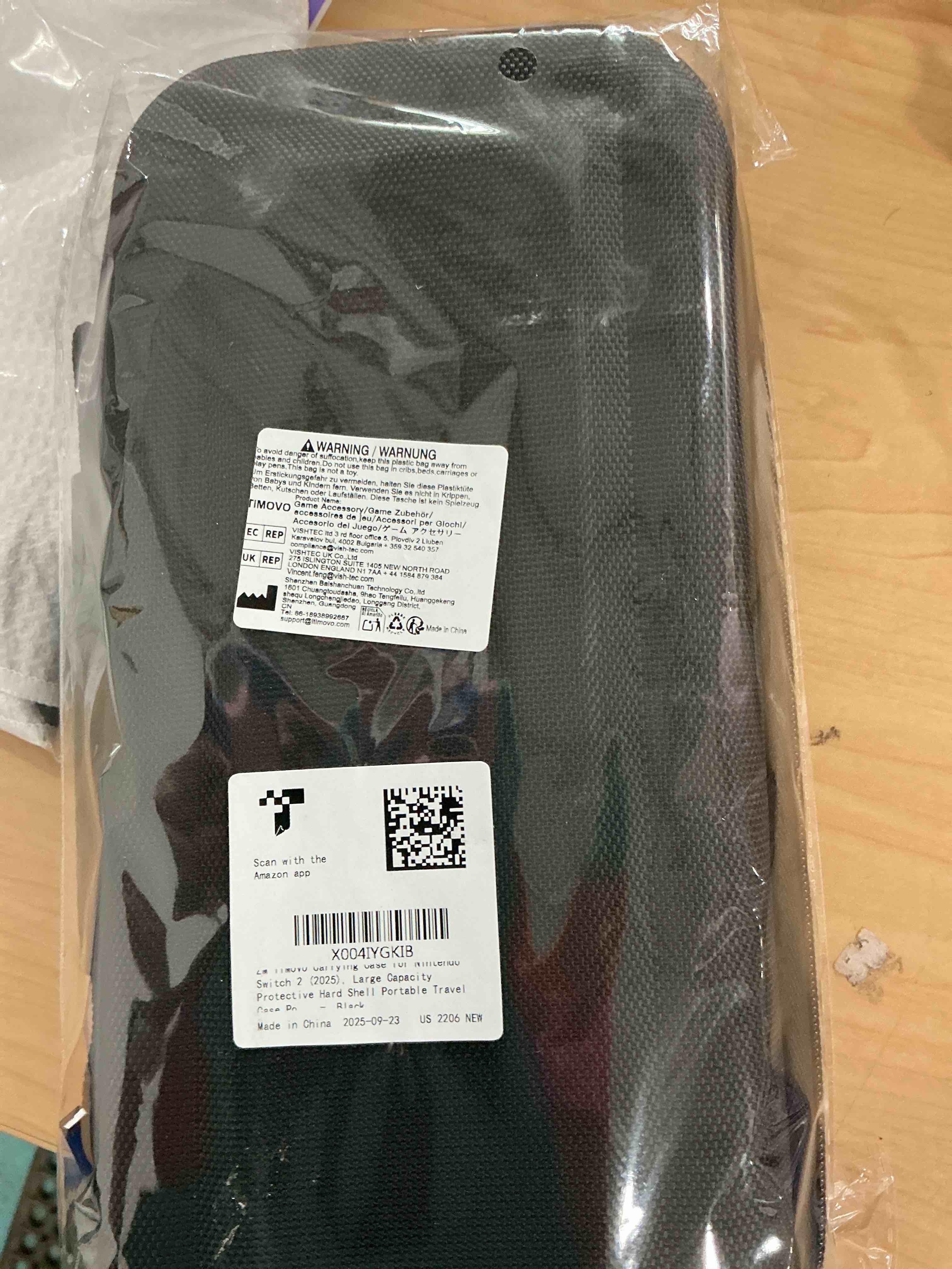 Condition photo showing Brand New for timovo carrying case for nintendo switch 2 (2025), large capacity protective hard shell portable travel case pouch for switch 2, with 10 game card slots and pockets for console & accessories, black black 10 slots