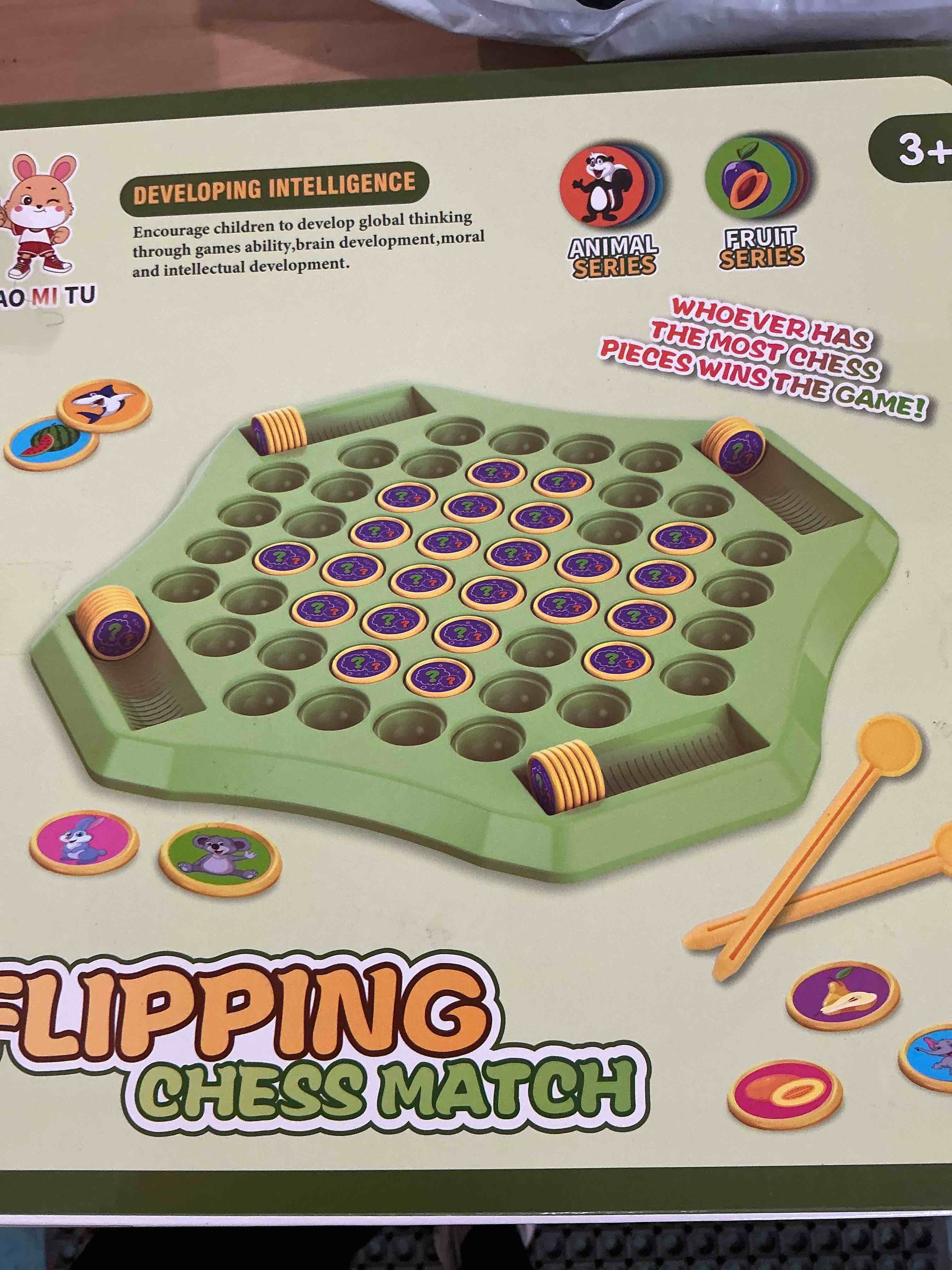 Condition photo showing Brand New for 54pcs fruit flip chess memory chess game, flip match board game, for kindergarten, family, and party activities