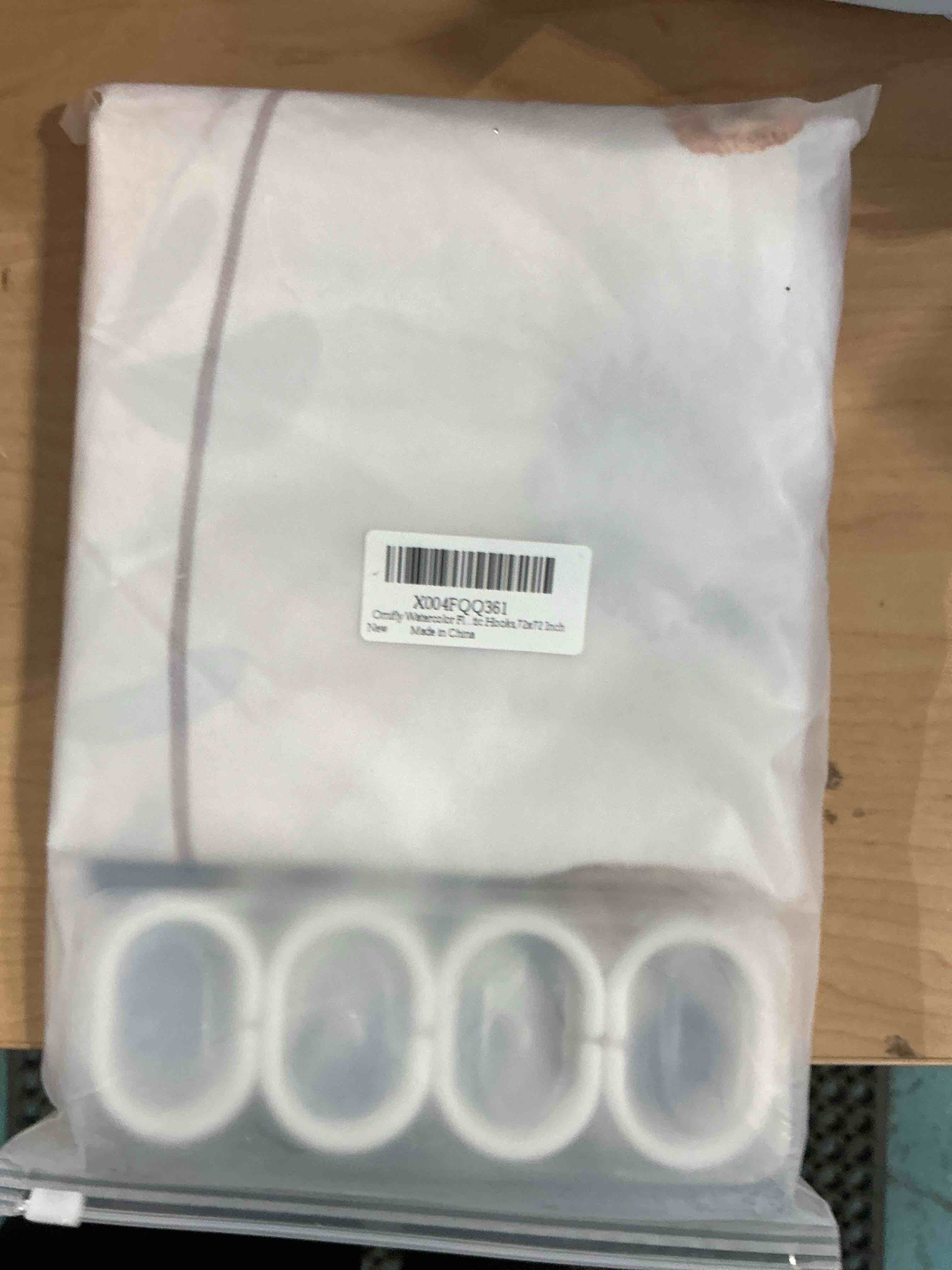 Condition photo showing New/Like New for omifly watercolor floral shower curtain,blue beige flower spring shower curtains for bathroom,modern minimalist waterproof fabric washable shower curtain set with 12 plastic hooks,72x72 inch blue 72"w x 72"l (pack of 1)